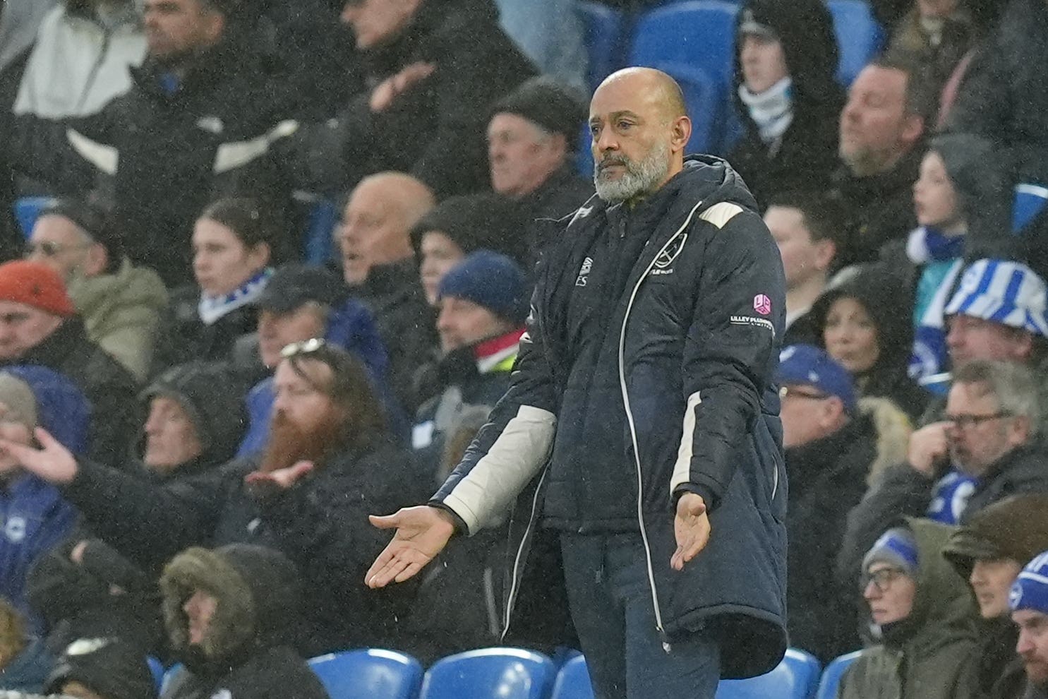 Nuno Espirito Santo’s West Ham took a point from Brighton (Gareth Fuller/PA)