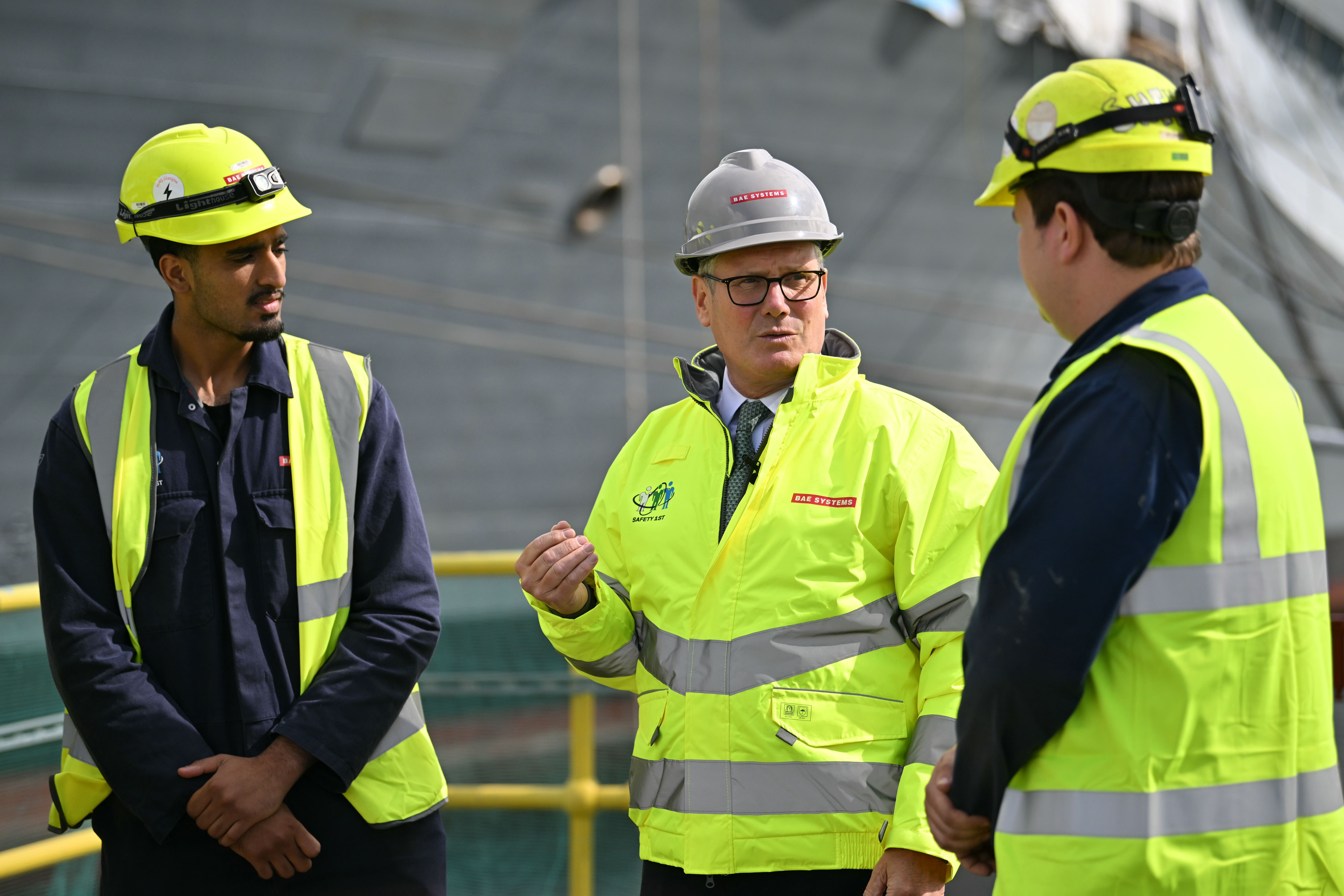 Sir Keir Starmer has said he wants to see apprenticeships treated with the same respect as degrees (Andy Buchanan/PA)