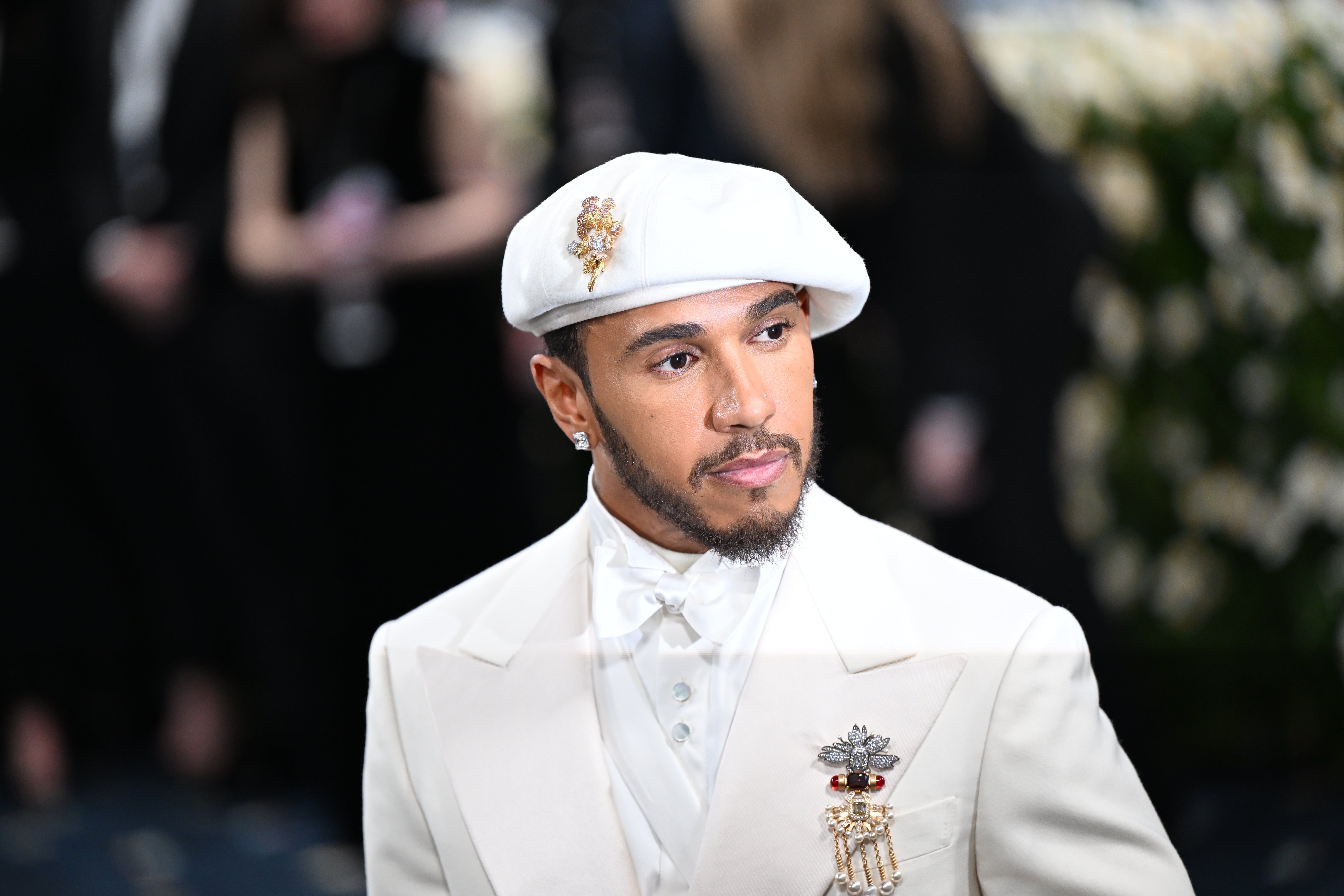 <p>Lewis Hamilton attending the Metropolitan Museum of Art Costume Institute Benefit Gala 2025 in New York, USA</p>