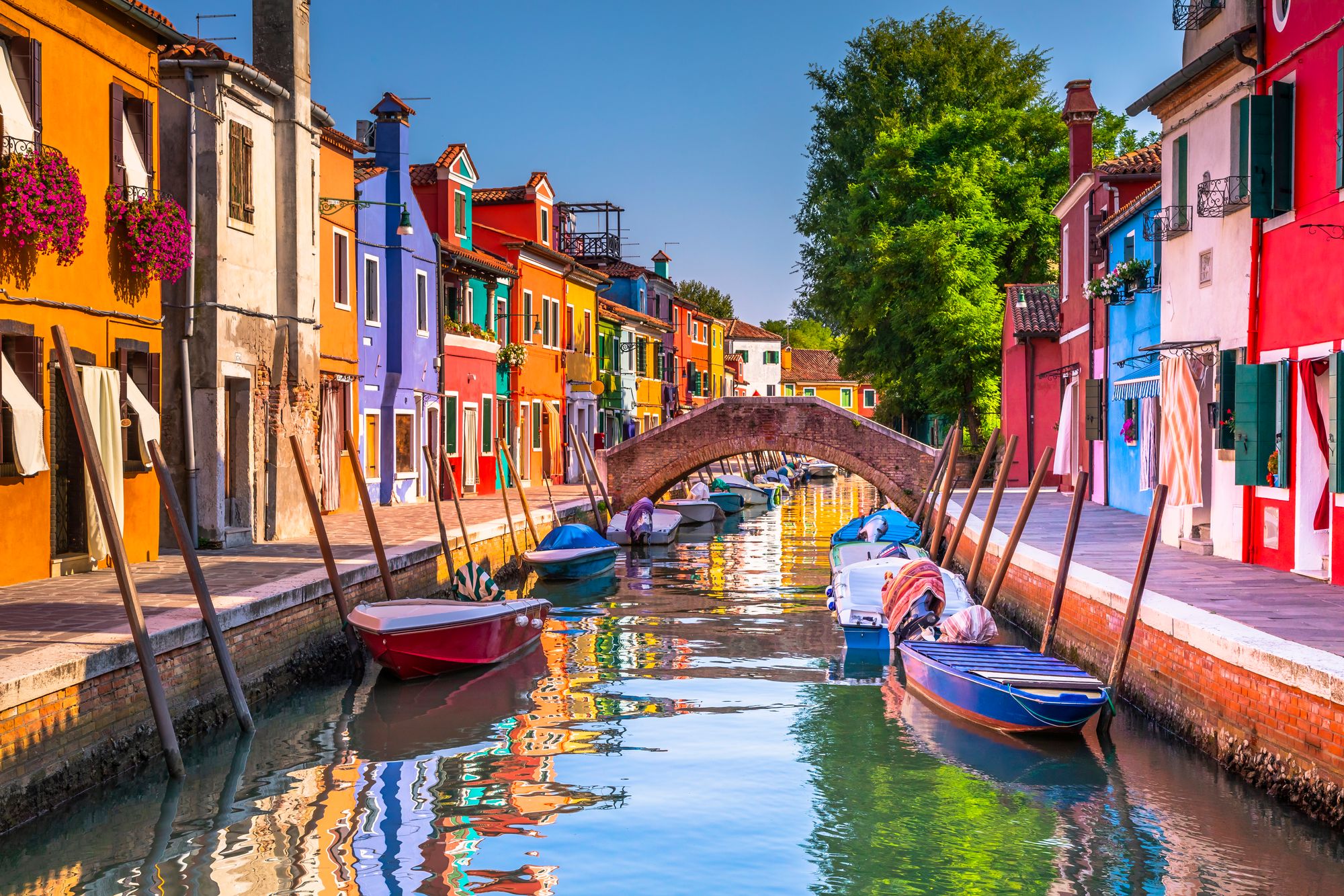 This hotel is found on the colourful lagoon island of Burano