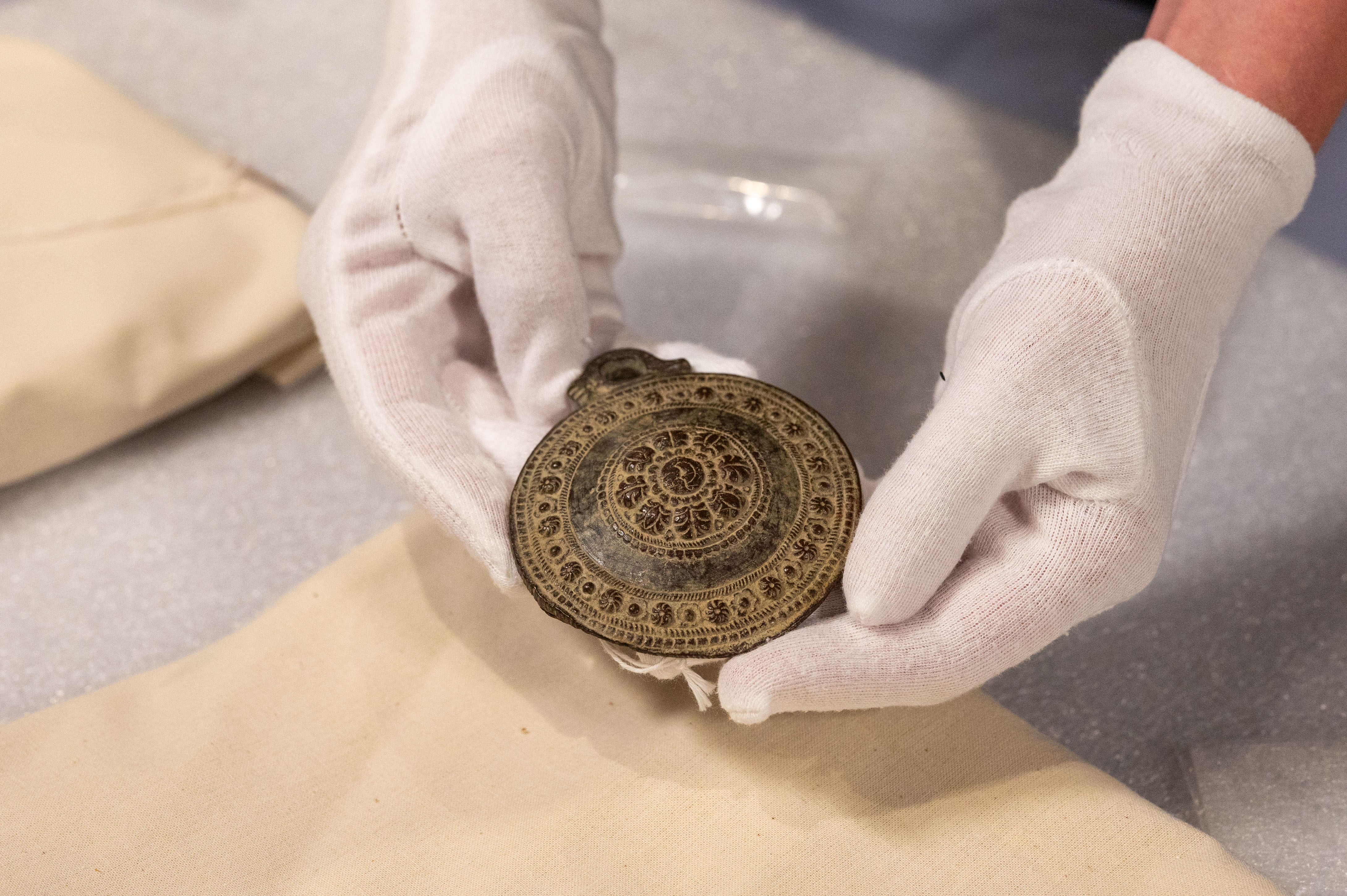 The larger medallion (or belt buckle) resembles items from the Byzantine Period