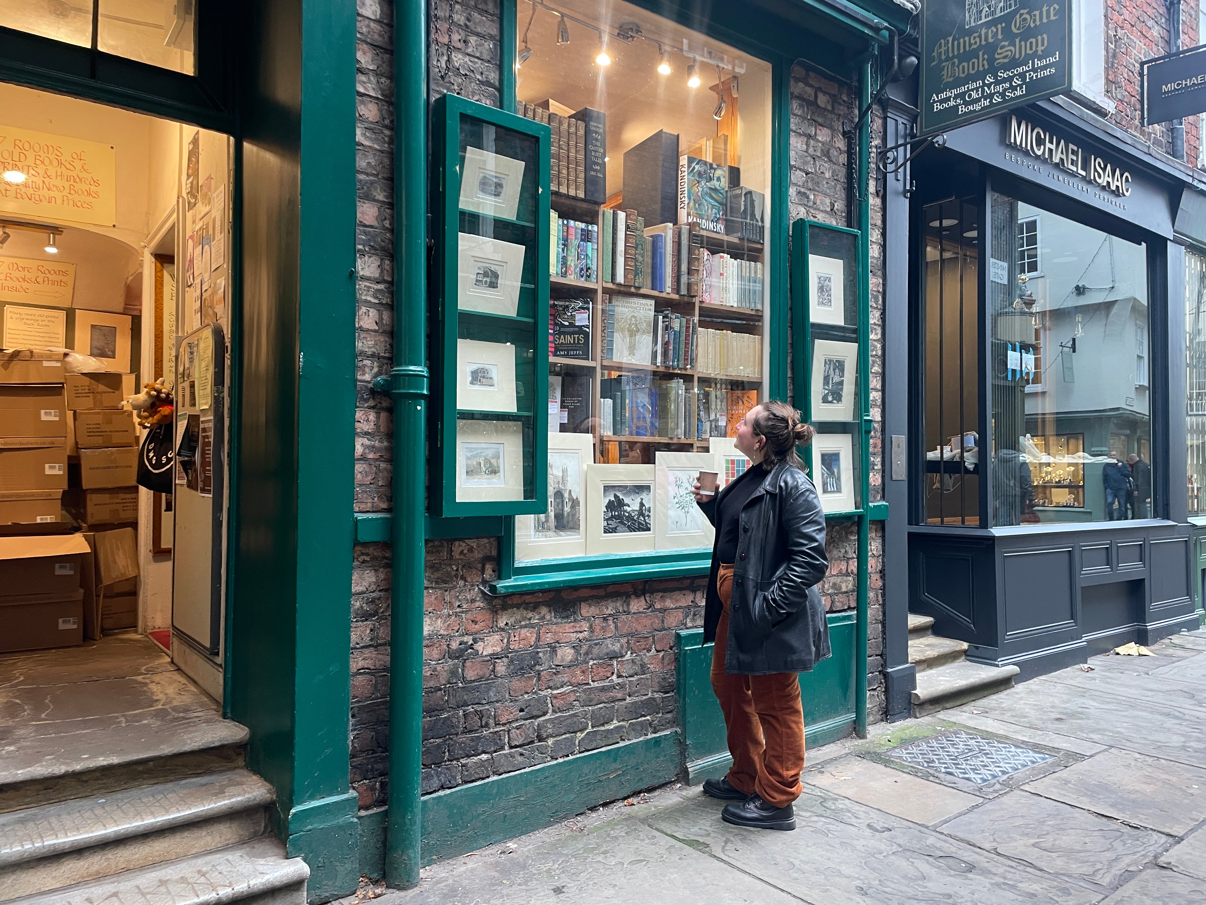 <p>Rory at Minster Gate Bookshop</p>