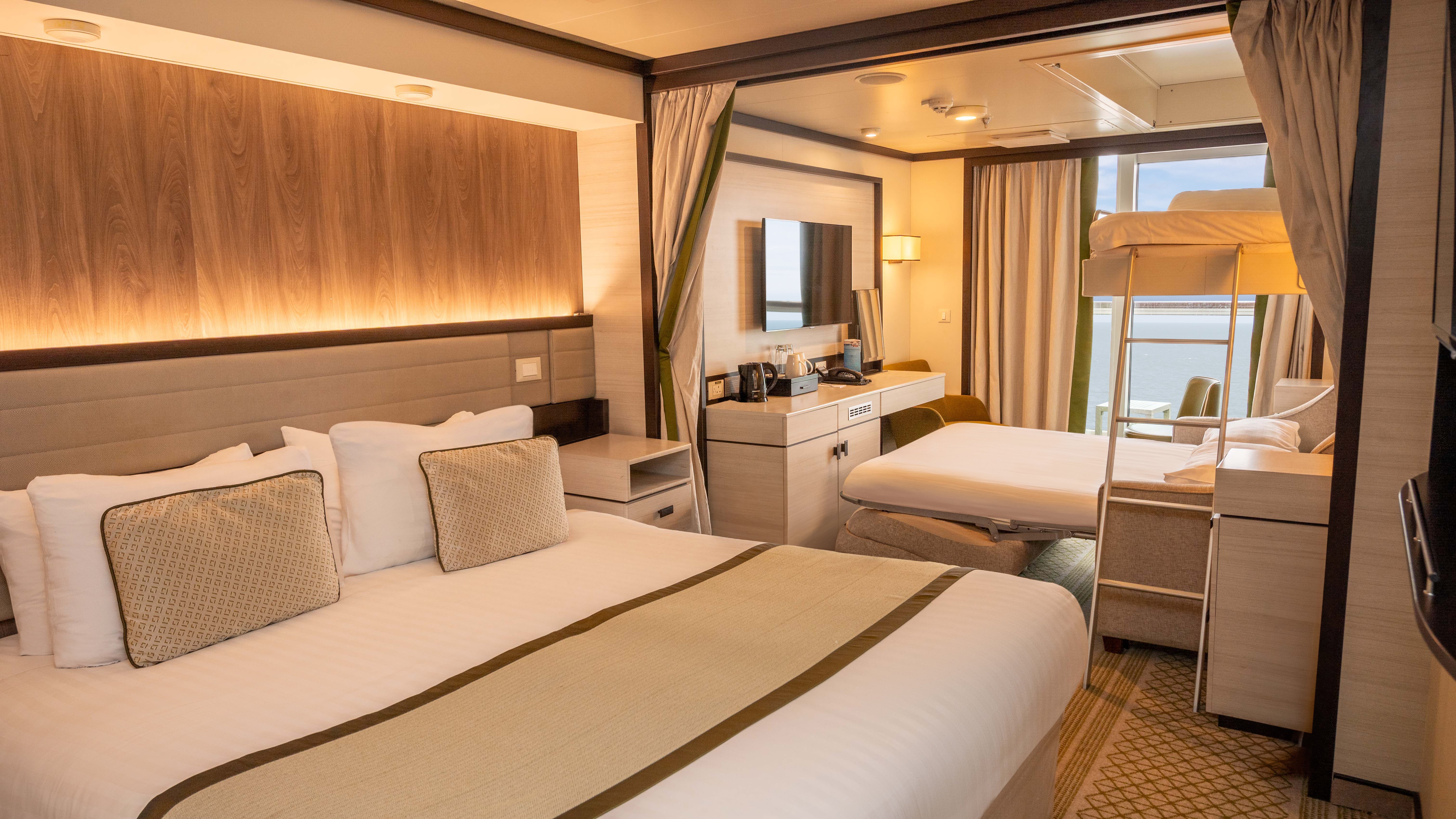 P&O Cruises new five berth cabins will give families a new accommodation option