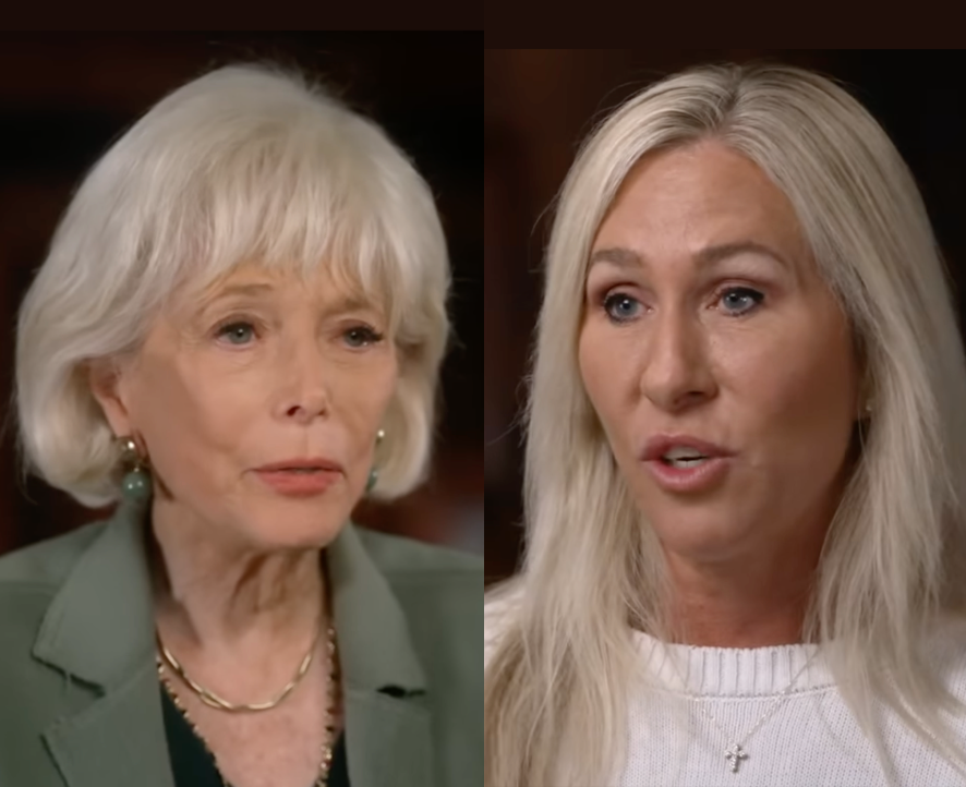 60 Minutes host Lesley Stahl (left) and Georgia Republican Rep. Marjorie Taylor Greene had a tense exchange, with each woman accusing the other of contributing to the 'toxic' political environment