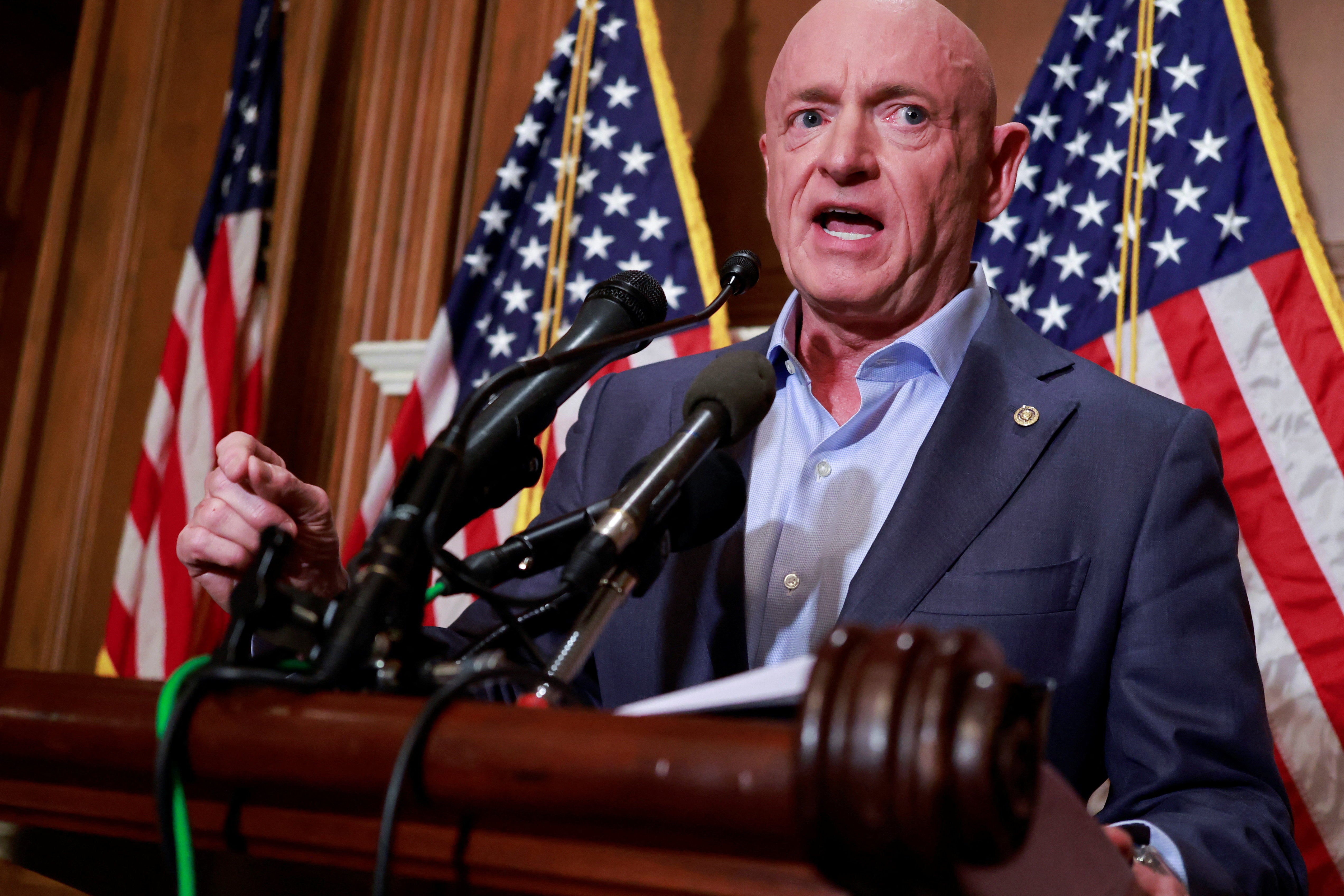 Senator Mark Kelly has pushed back against the Trump administration’s threats to return him to active duty to face a military tribunal over his remarks to troops to ignore ‘illegal’ commands