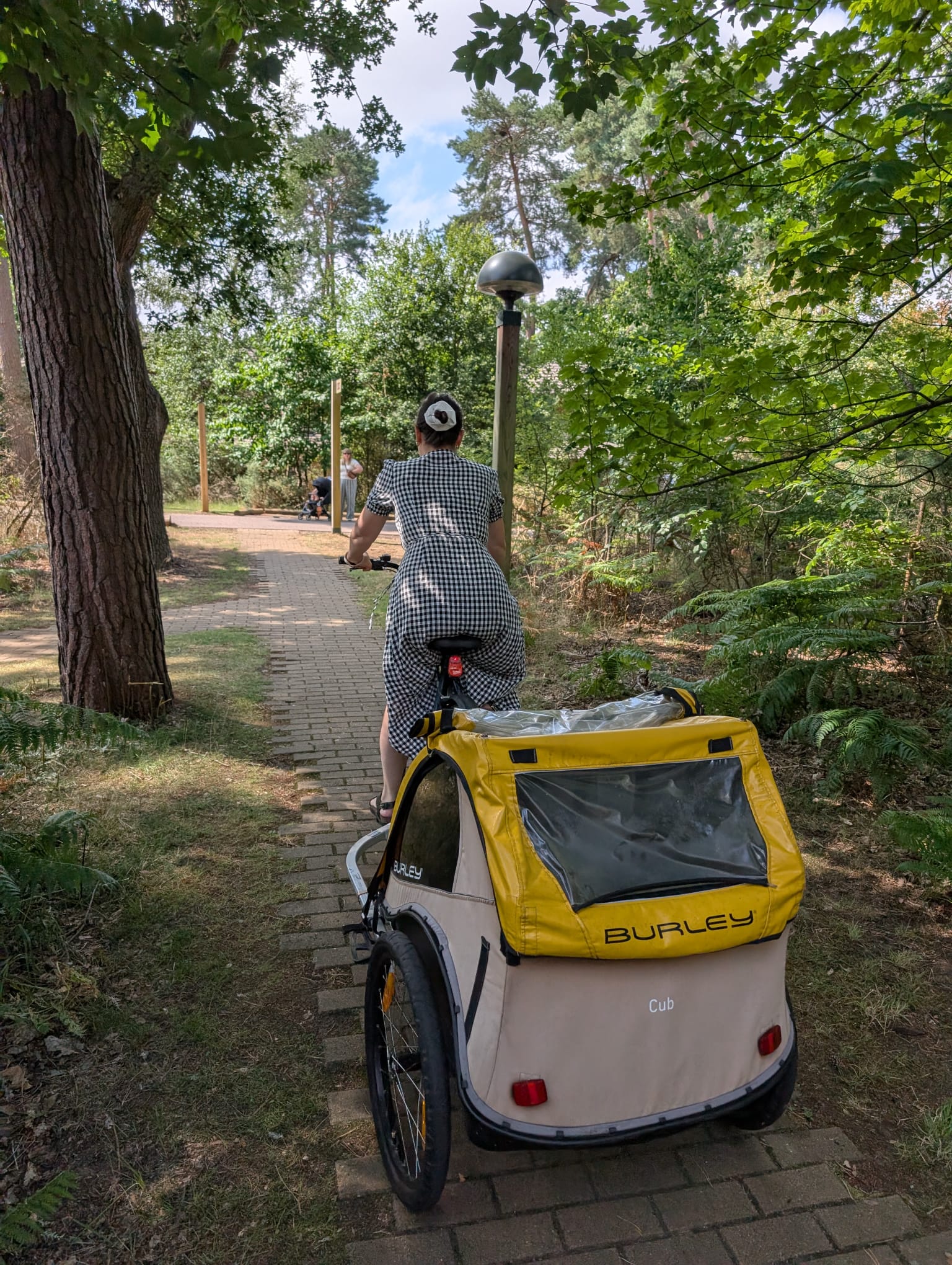 Setting off for a day of exploring Woburn Forest with hired bicycles
