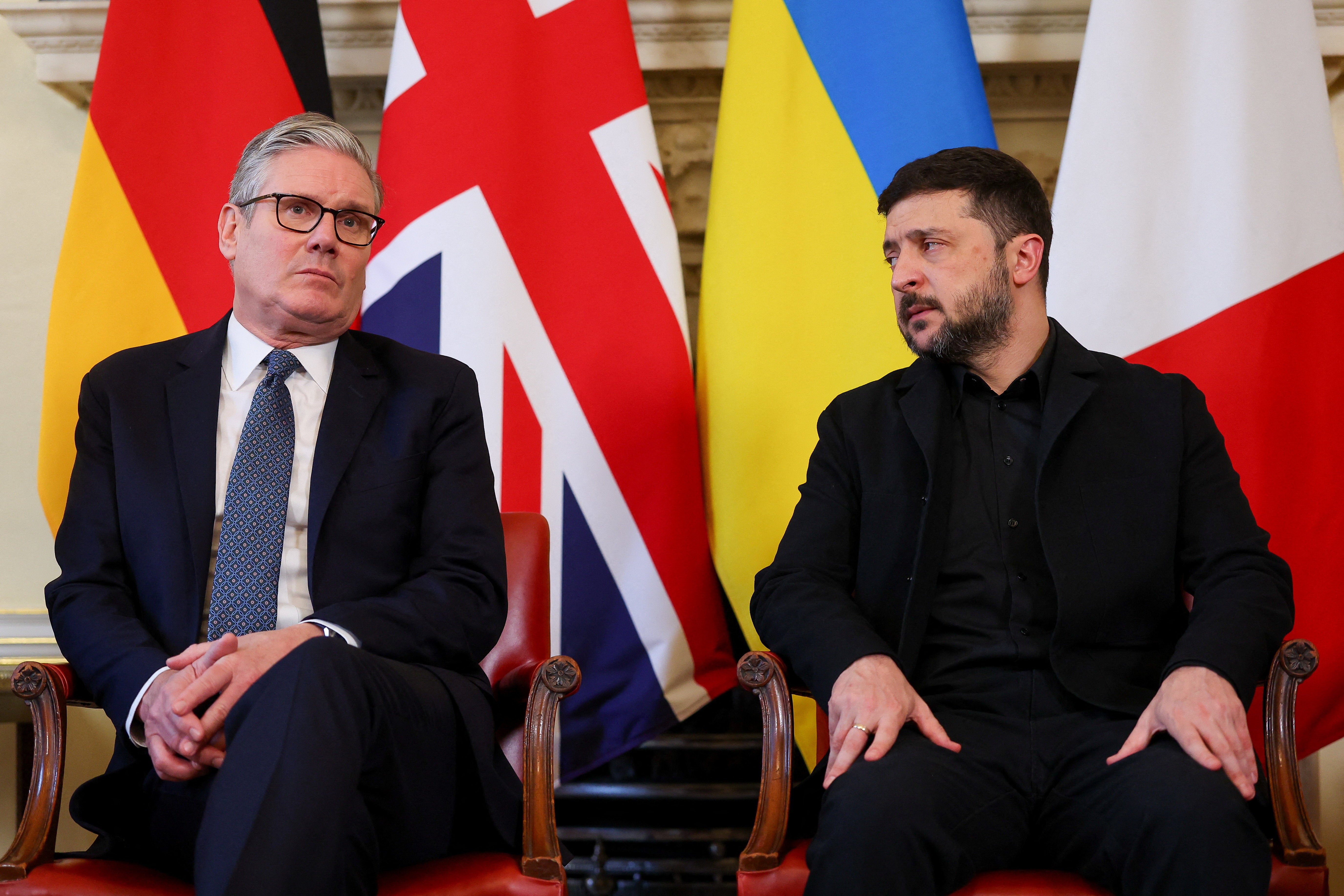 Sir Keir Starmer (left) and Volodymyr Zelensky in Downing Street (Toby Melville/PA)