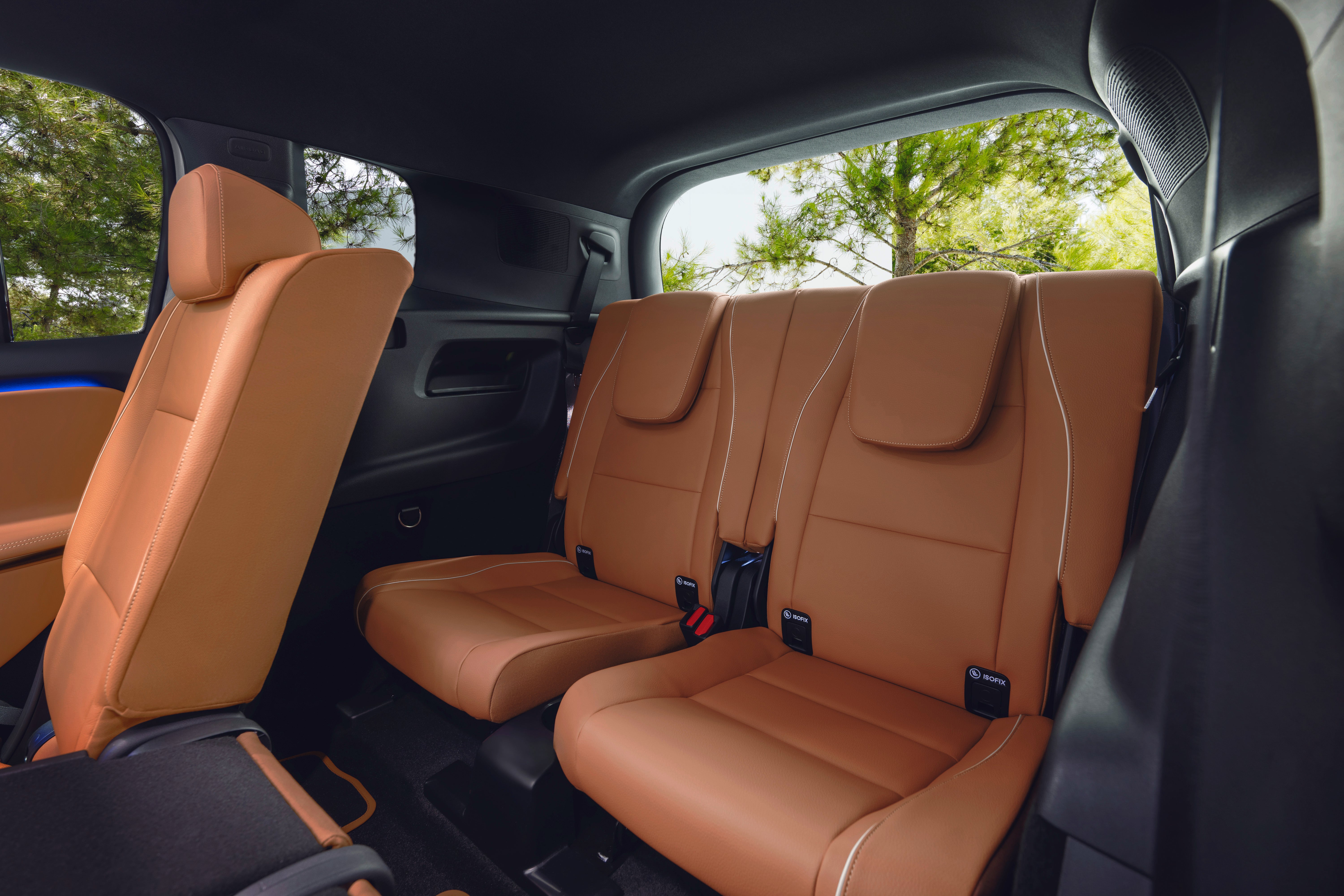 The third row of seats in the new Mercedes-Benz GLB can seat adults up to 5’ 7“ tall