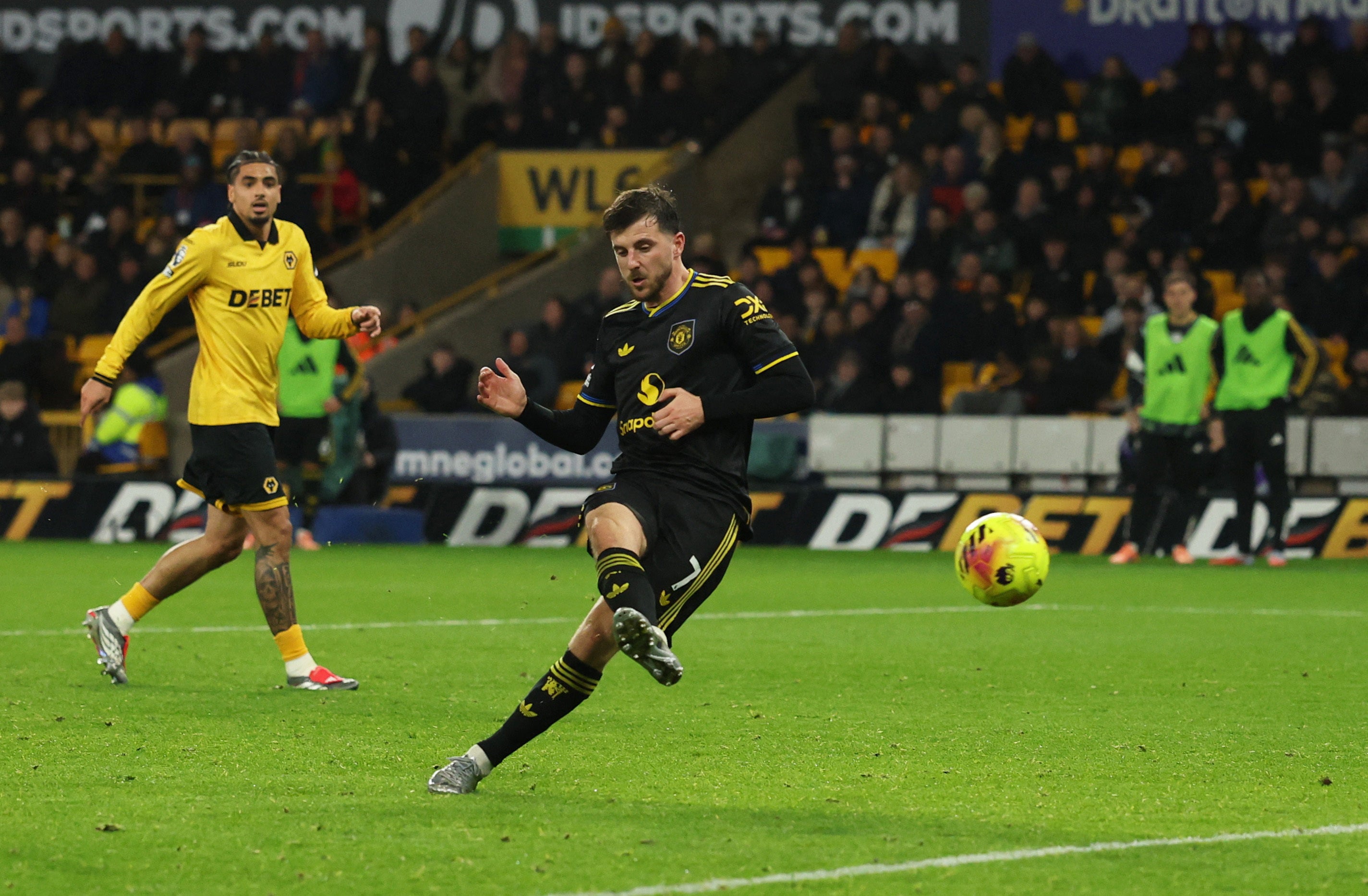 Mason Mount scored a fine volley after Bryan Mbeumo sent United back in front