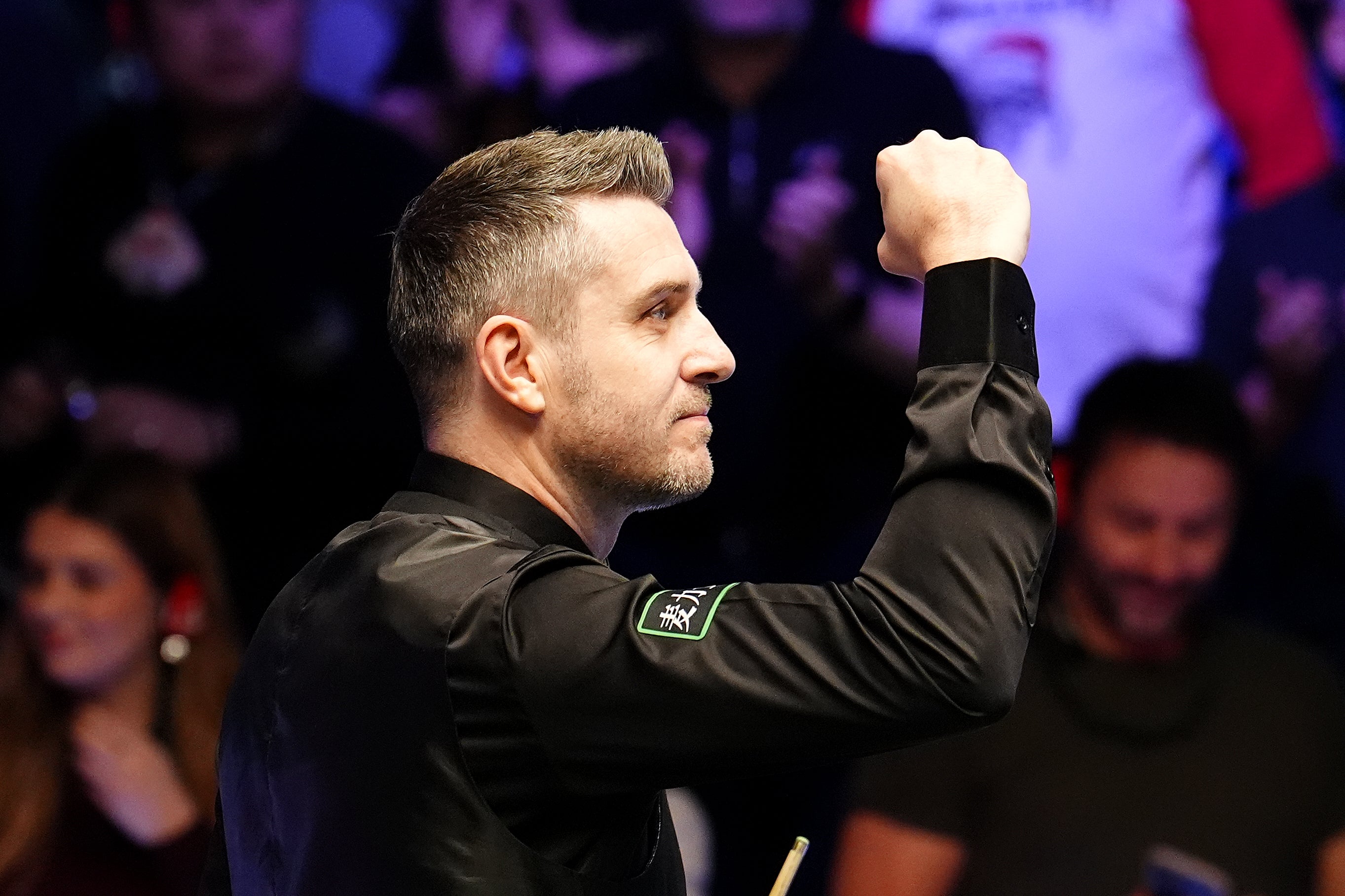 Mark Selby celebrates winning the UK Championship final