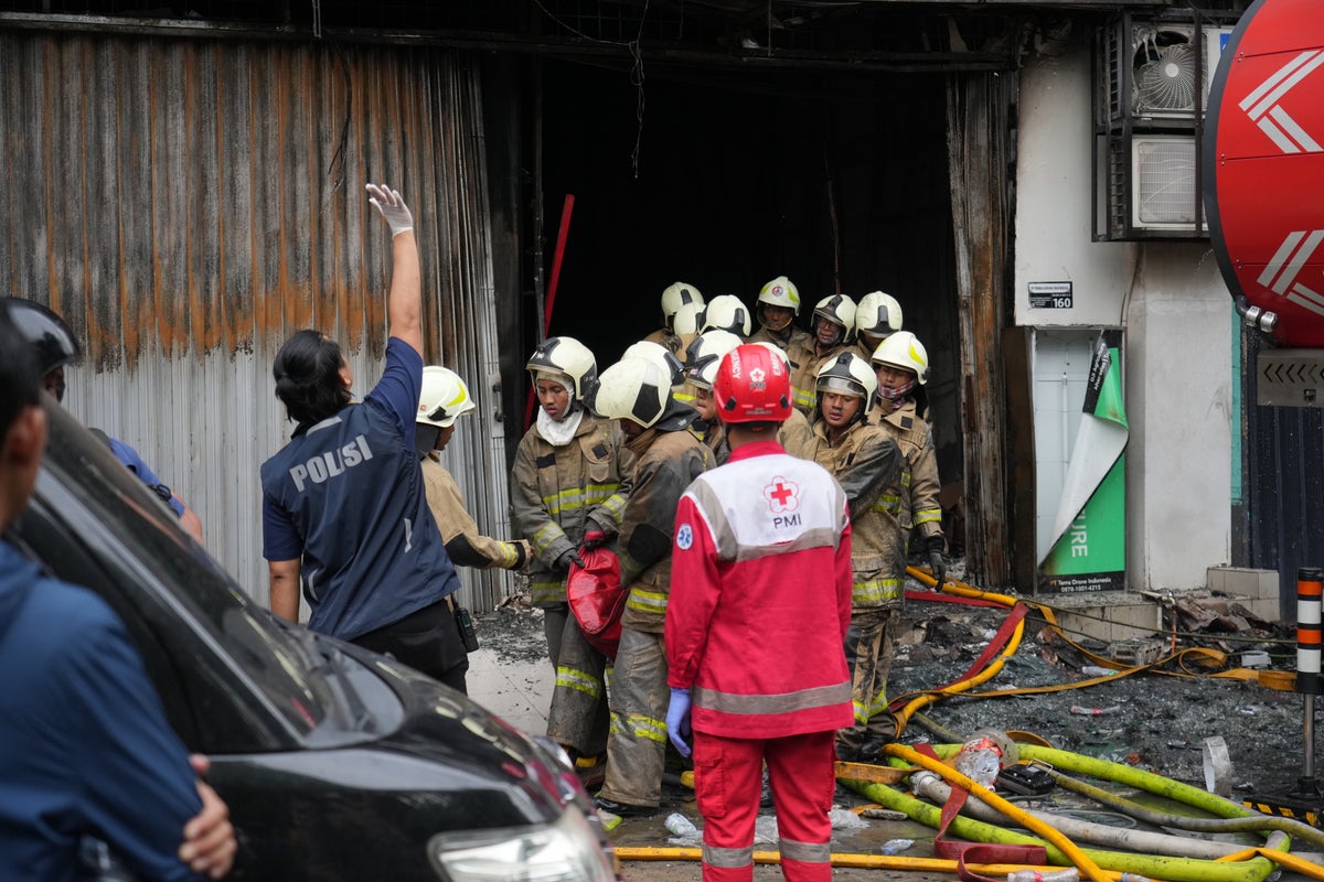 Indonesian wholesale food market destroyed by fire