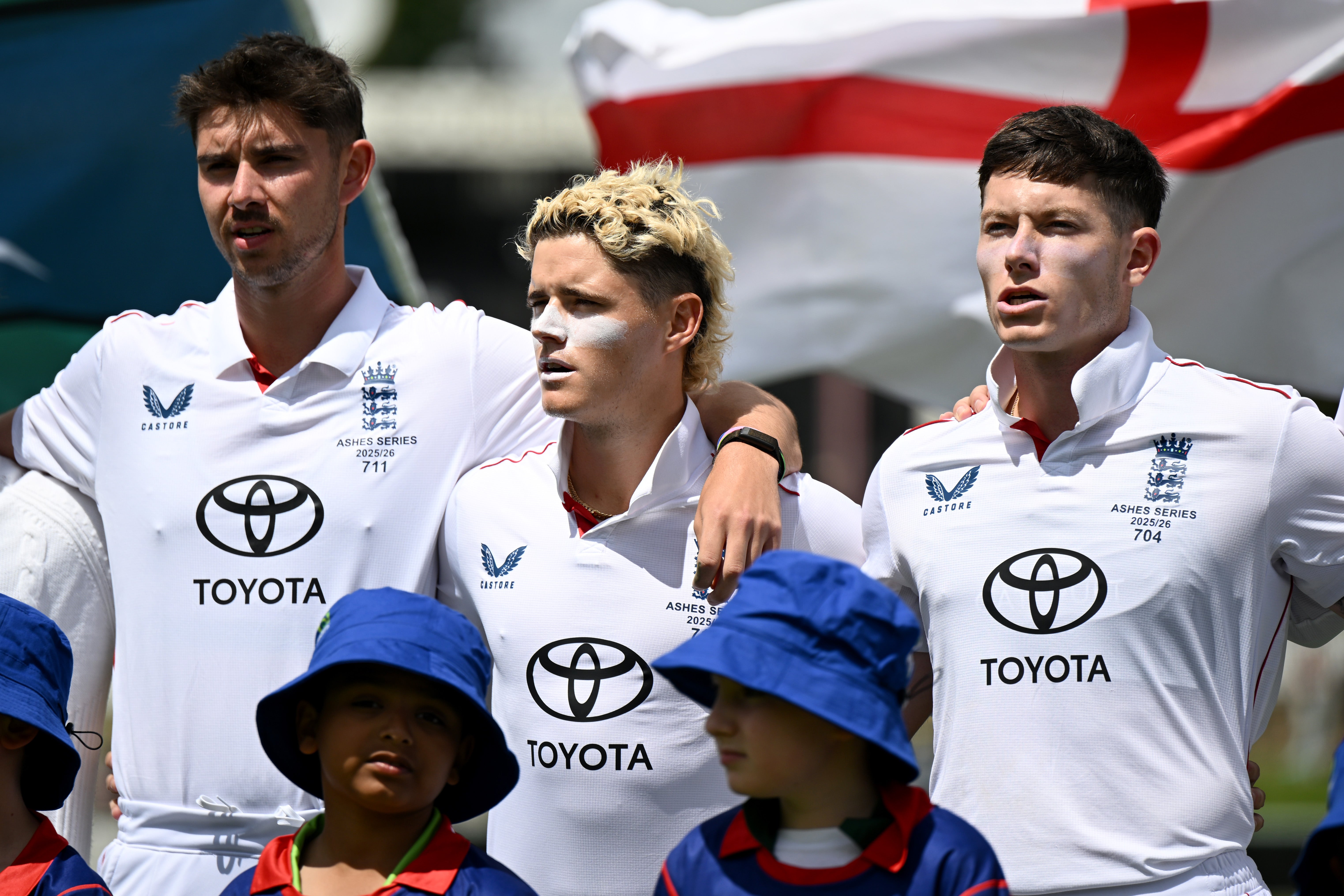 Likely lads: (from left) Josh Tongue, Jacob Bethell and Matthew Potts could all come into consideration