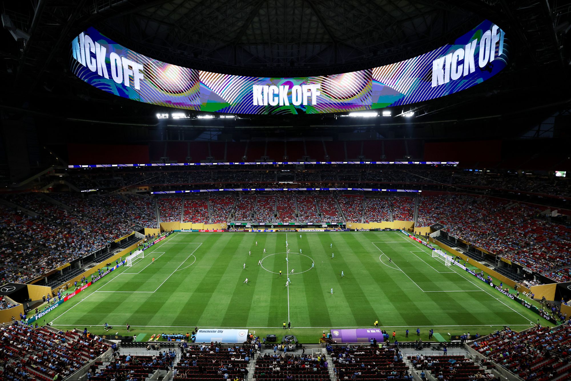<p>The Mercedes-Benz Stadium in Atlanta, Georgia will host World Cup matches next summer</p>