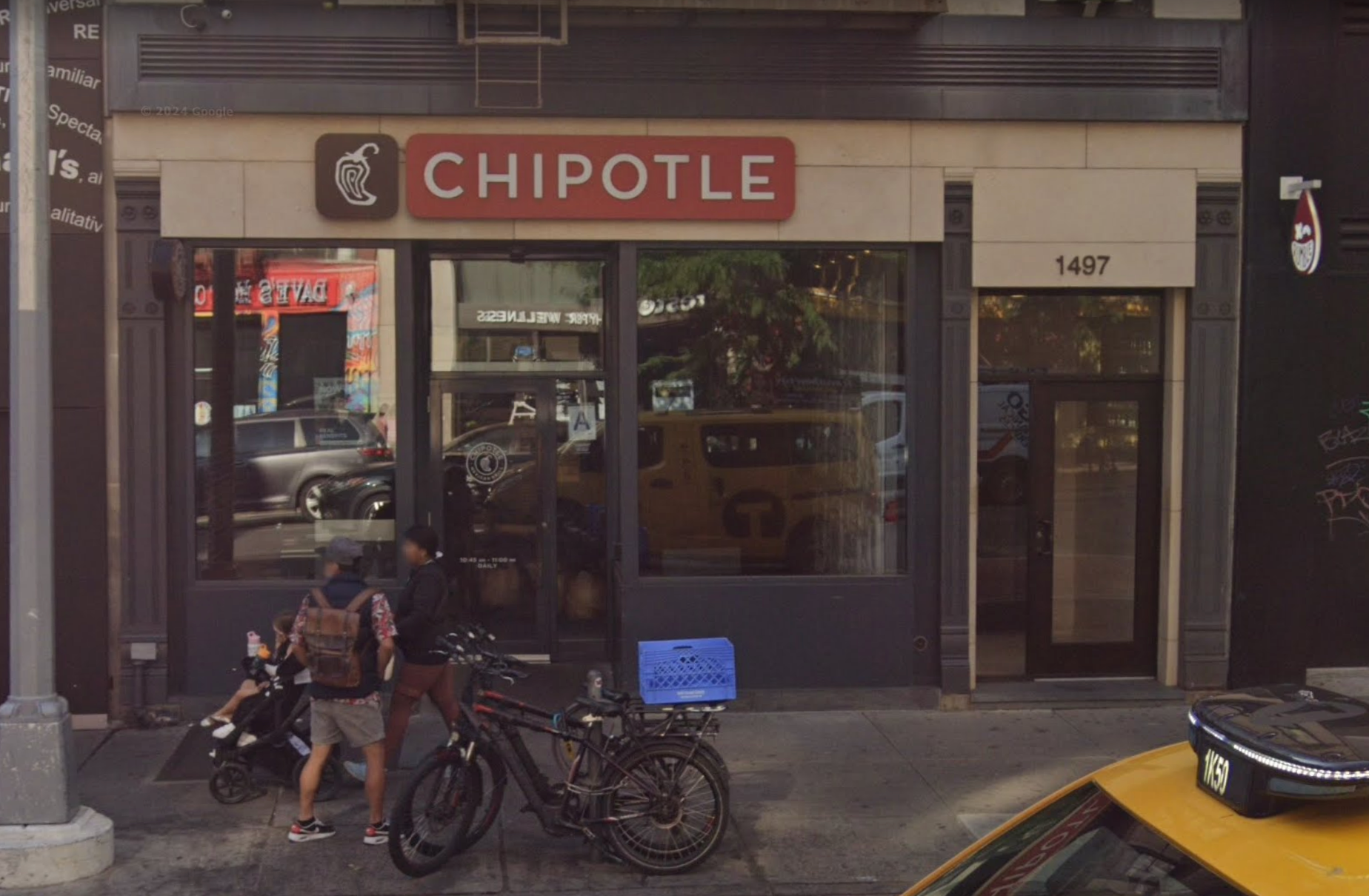 The Upper East Side Chipotle location which Gia Bernhardt claims sent her a tainted burrito bowl.