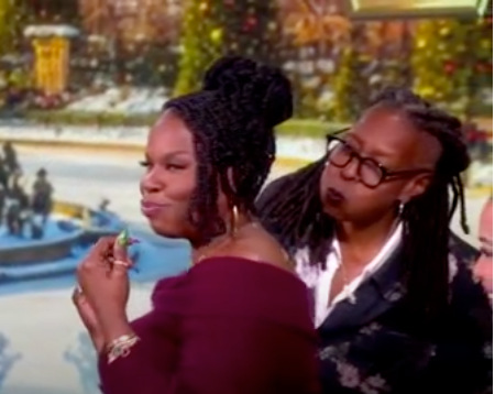 Whoopi Goldberg blew on Leslie Jones to cool her down during Tuesday's episode of 'The View'