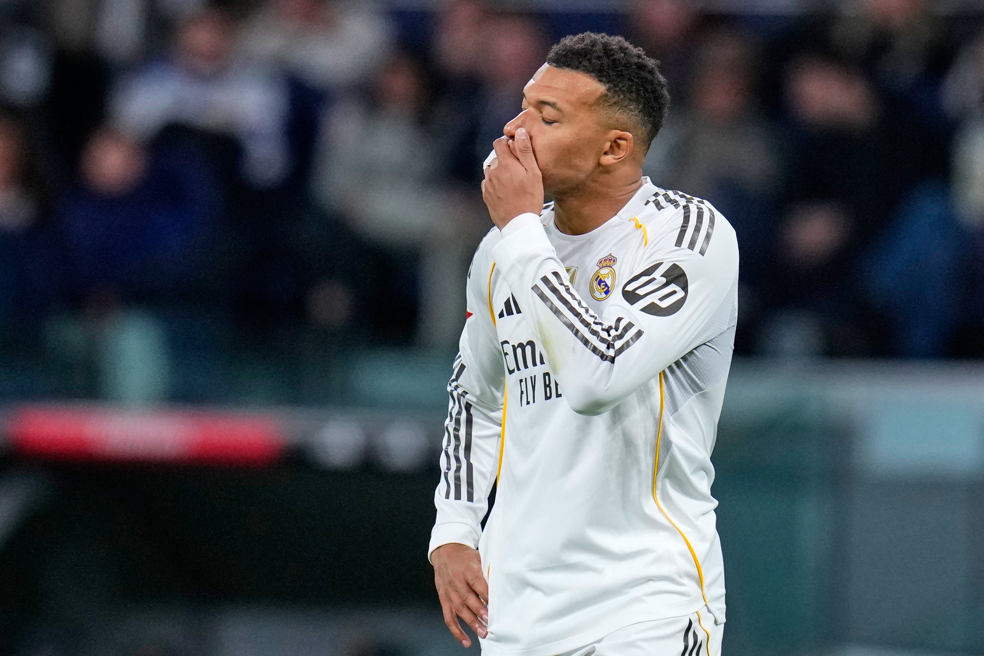 Kylian Mbappe was only named on the bench for Real Madrid’s match against Man City