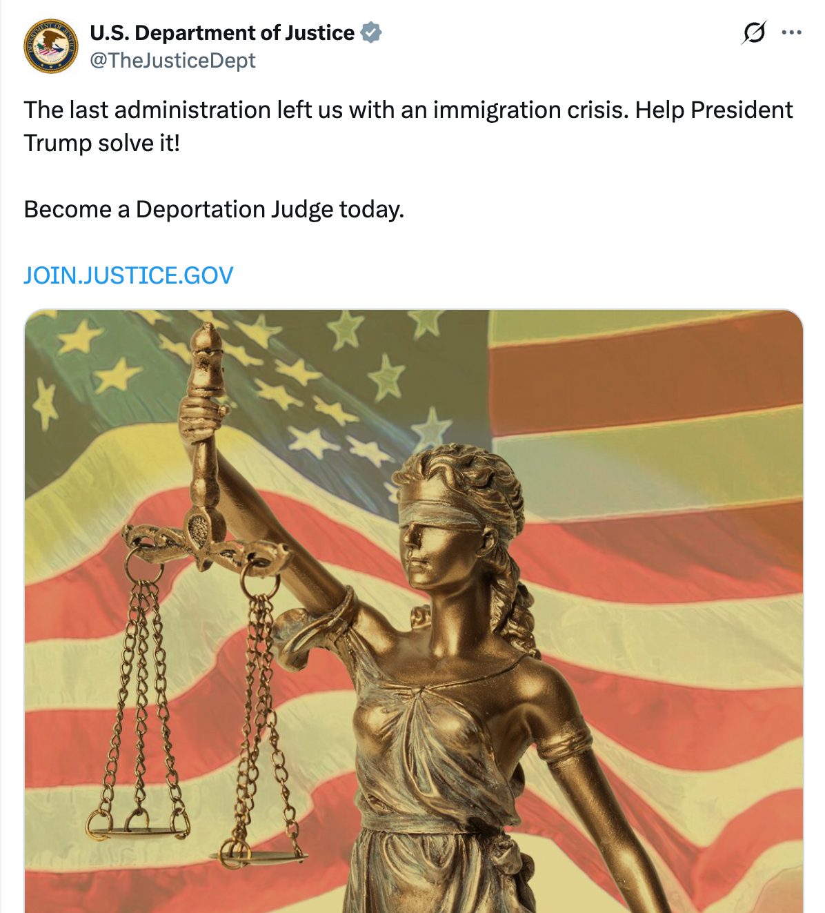 The DOJ's job posting states that applicants can earn up to $207,500 per year.