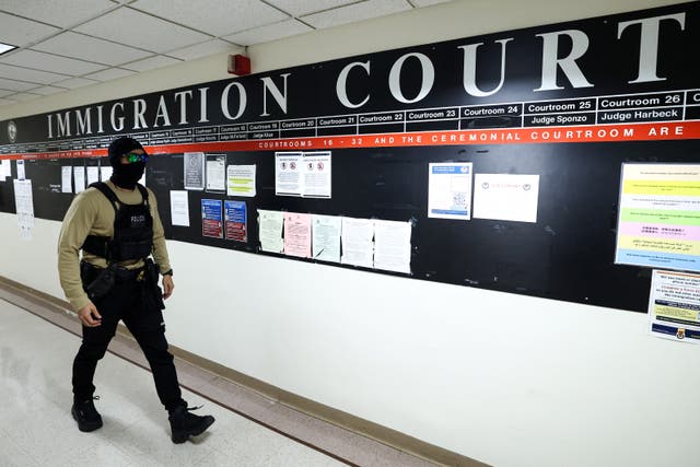 <p>The Department of Justice urged Americans to apply to become deportation judges, urging them to ‘help write the next chapter of America’</p>