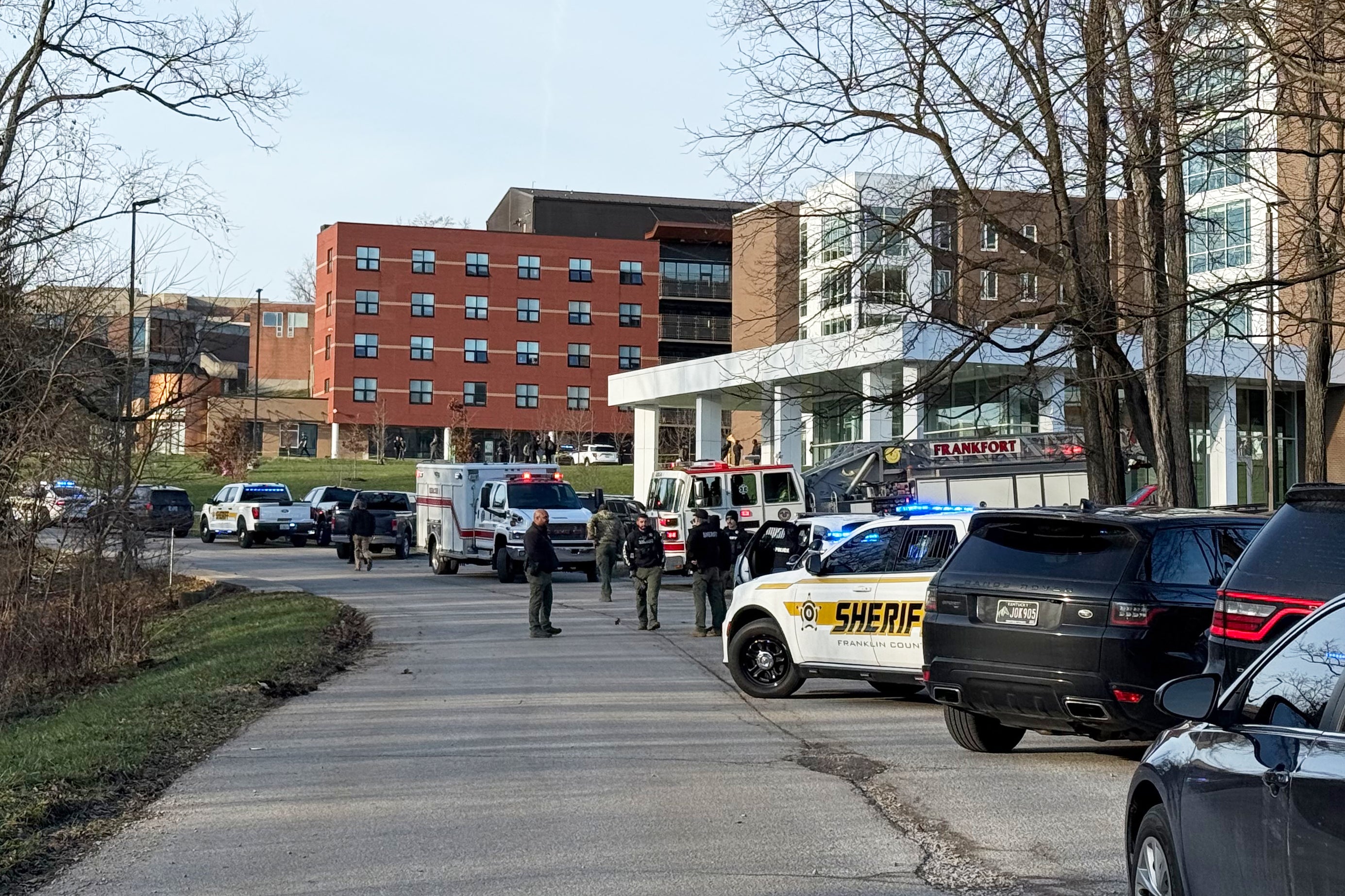 At least one person has been killed and another left critically wounded in a shooting at Kentucky State University, authorities have said. A suspect has been taken into custody