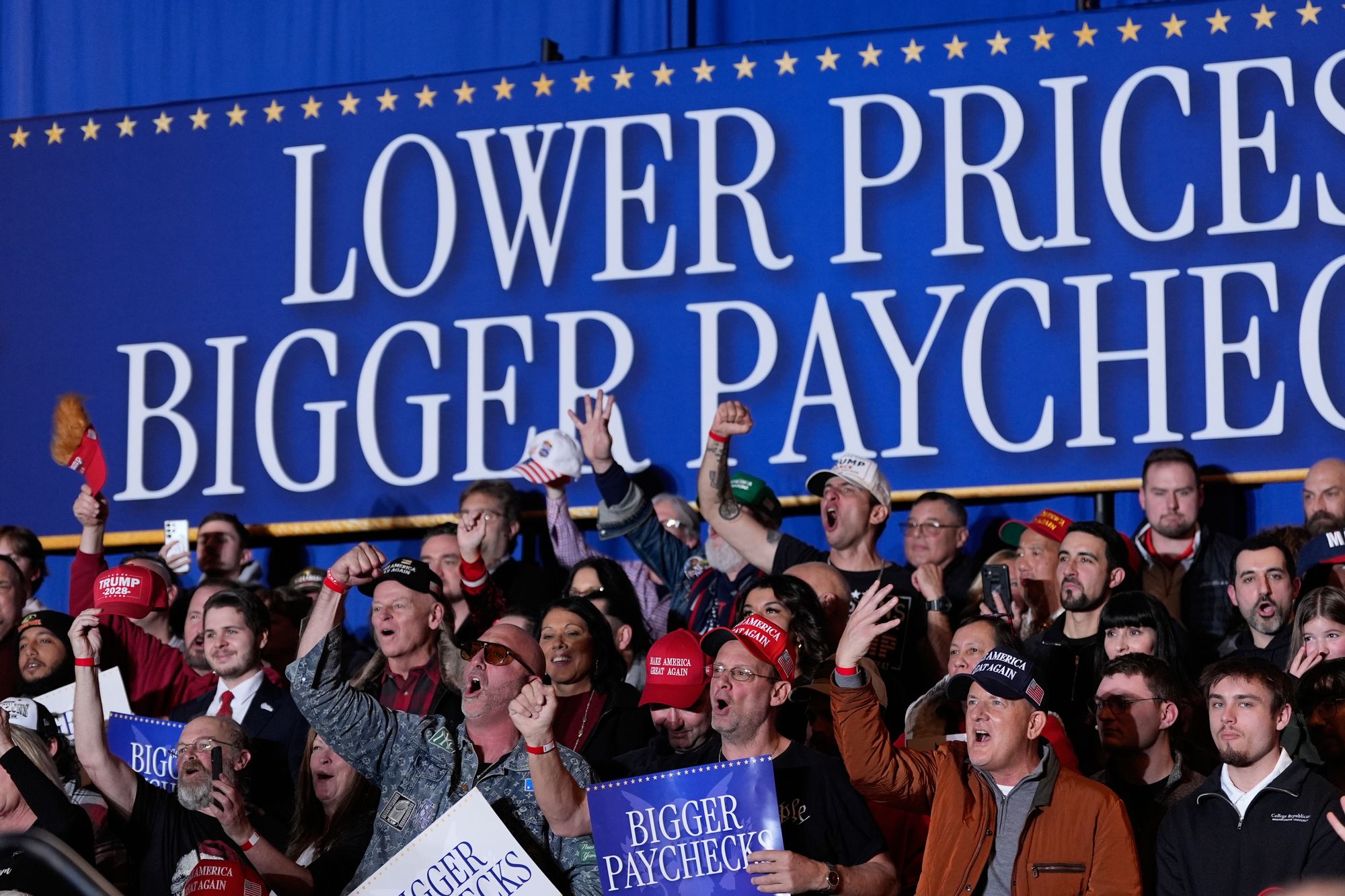 Trump claimed he has ‘no higher priority than making America affordable’ while accusing Democrats of having ‘caused’ the high prices that persist nearly a year into his second term in office