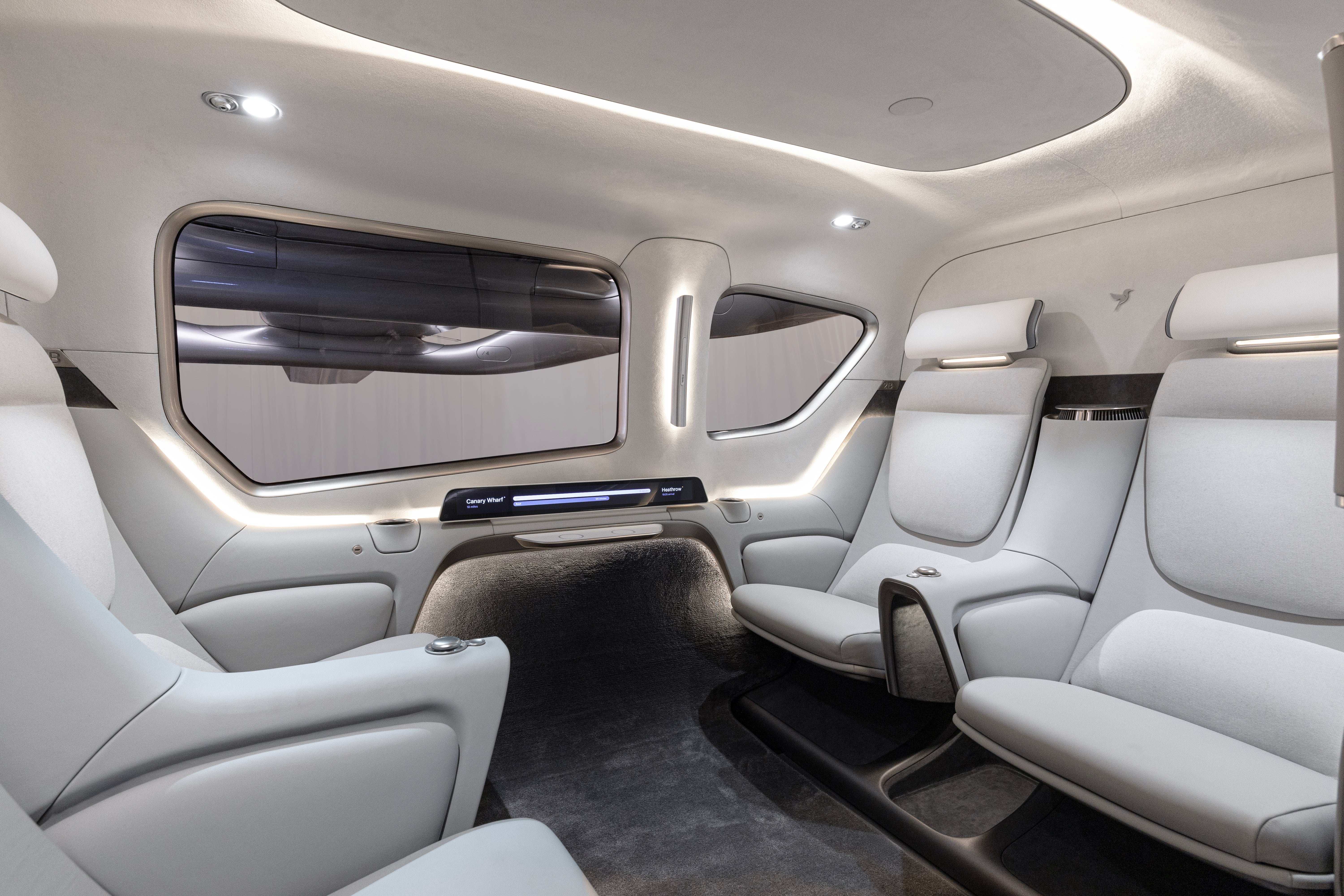 Handout picture provided by Vertical Aerospace of the Valo aircraft cabin