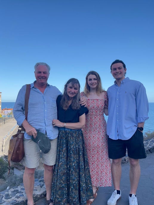 Heulwen with husband Rob and kids Rhodri and Angharad