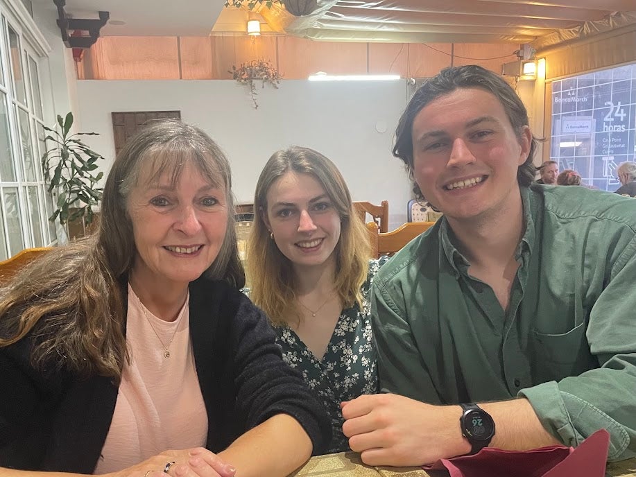 Heulwen with kids Rhodri and Angharad