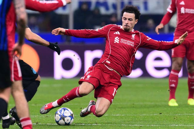 <p>Curtis Jones put in an all-action performance at the San Siro</p>