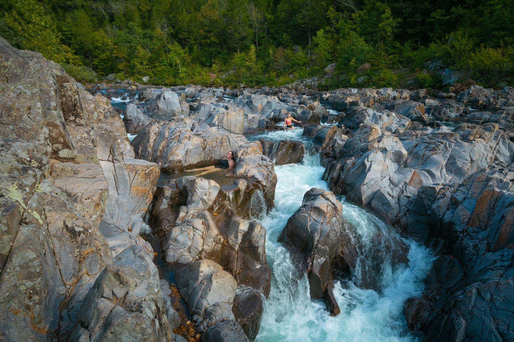 Johnson’s Shut-Ins State Park features an extraordinary series of river chutes and plunge pools