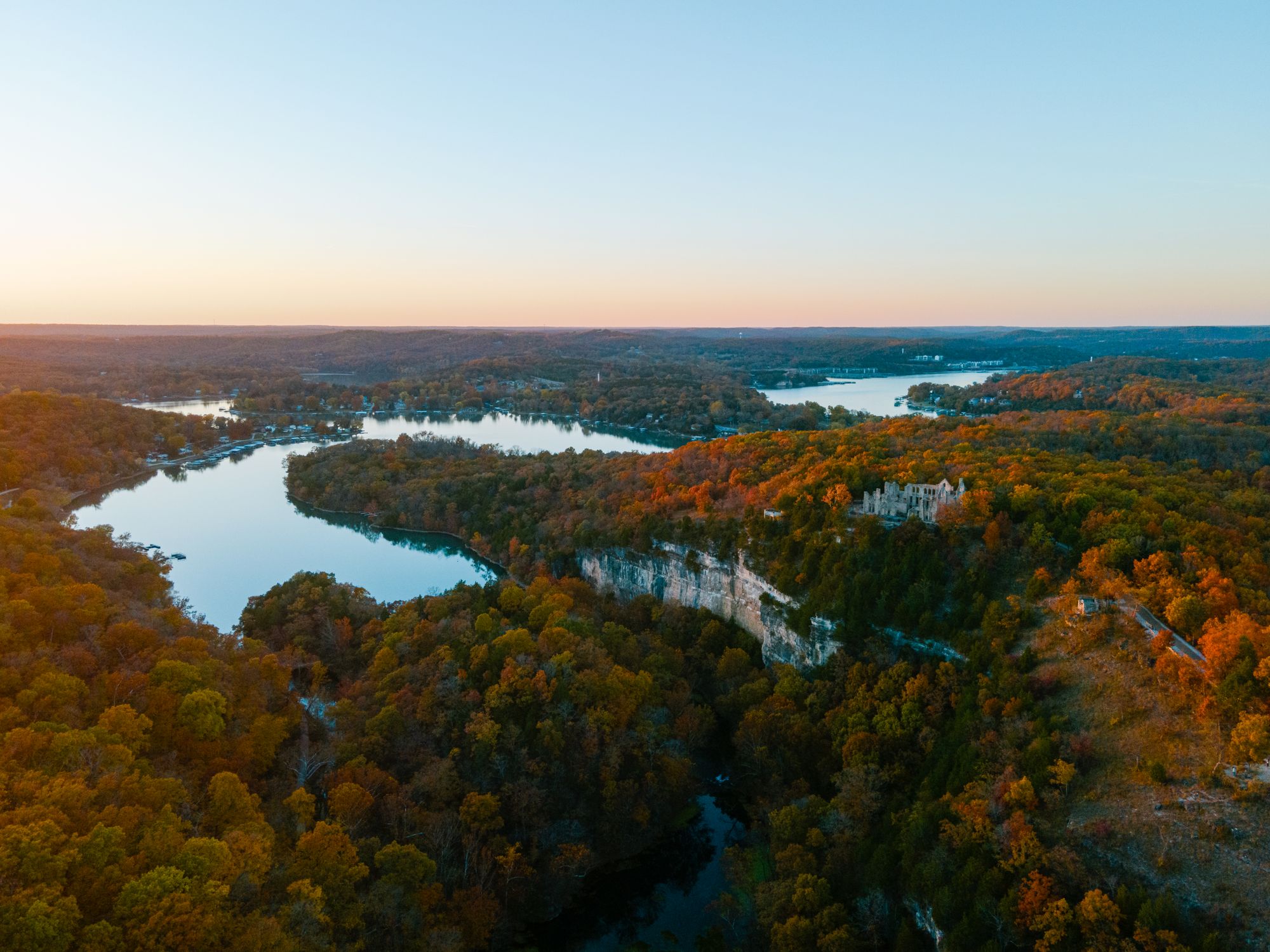 Ha Ha Tonka State Park has a fairytale atmosphere in part thanks to a ruined turn-of-the-century castle perched on a cliff edge