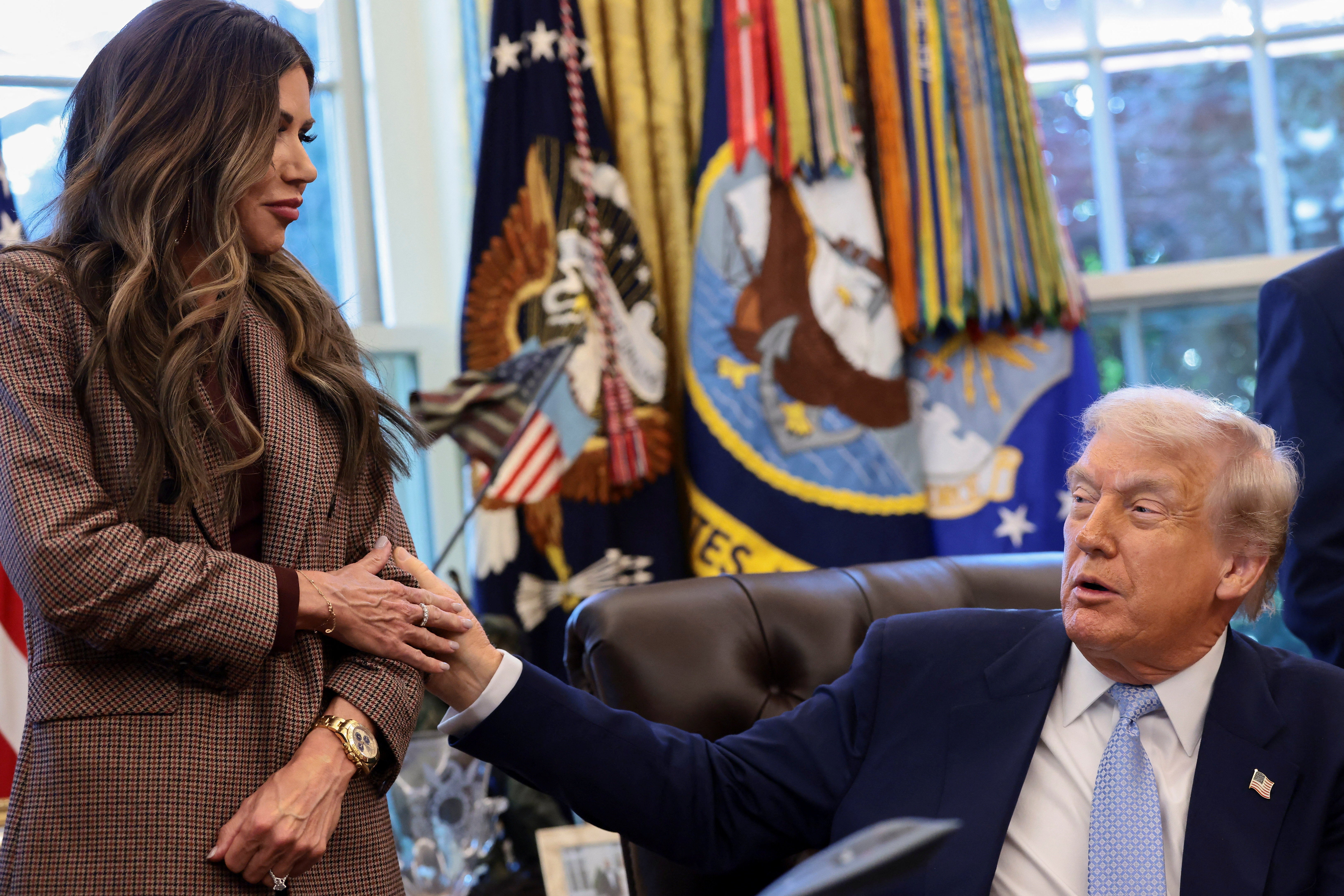 The president has praised Noem publicly, calling her work at DHS ‘amazing,’ as recently as last week