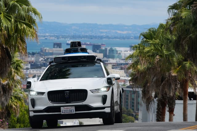 <p>Social media users on Saturday were sharing photos and videos of Waymos after the autonomous cars were causing traffic jams in San Francisco due to a power outage </p>