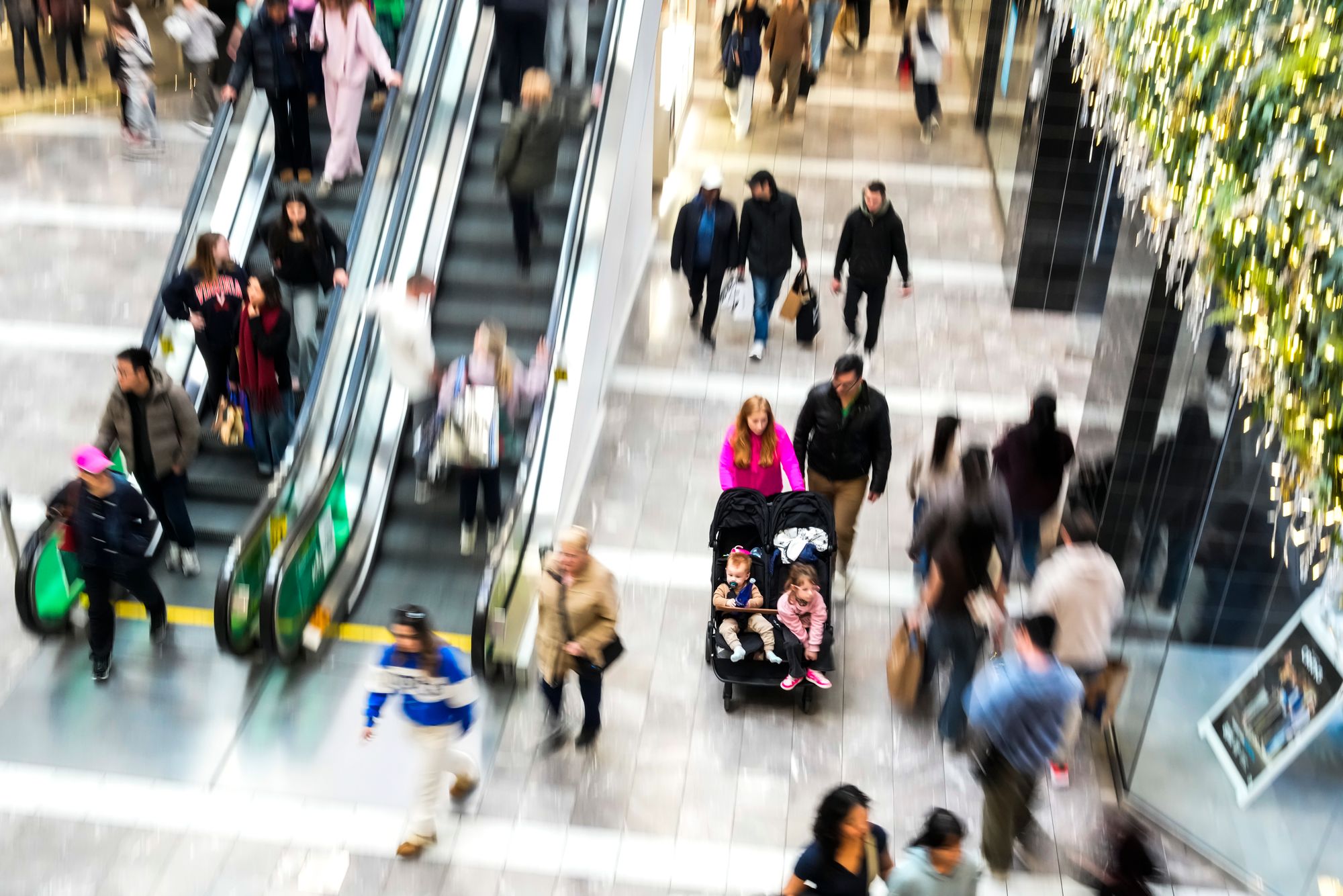 People visit Garden State Plaza during Black Friday shopping on November 28, 2025 in Paramus, New Jersey