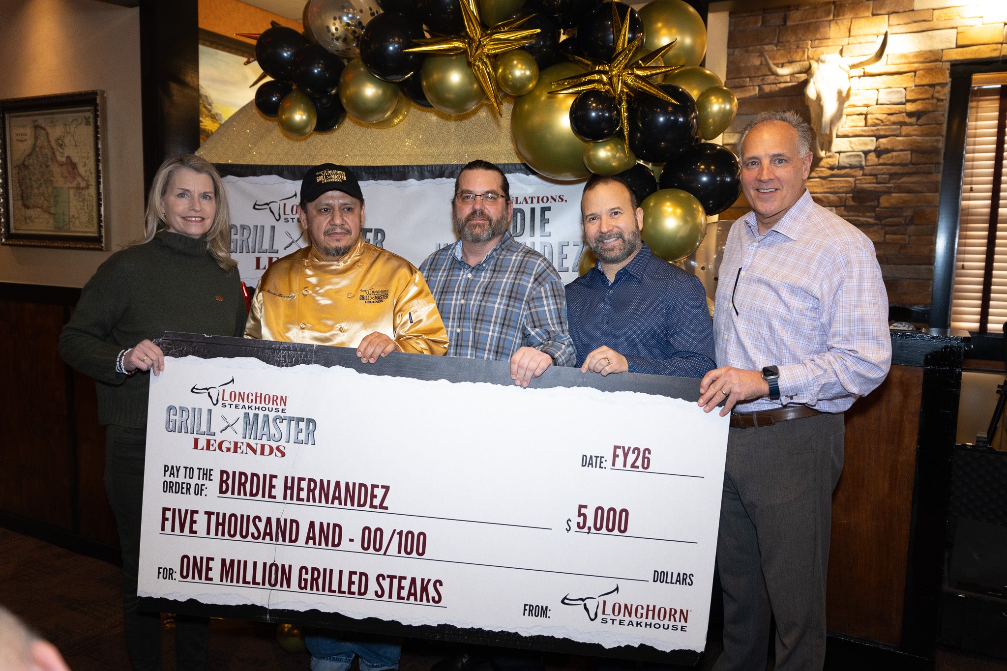 Hernandez received a $5,000 cash prize