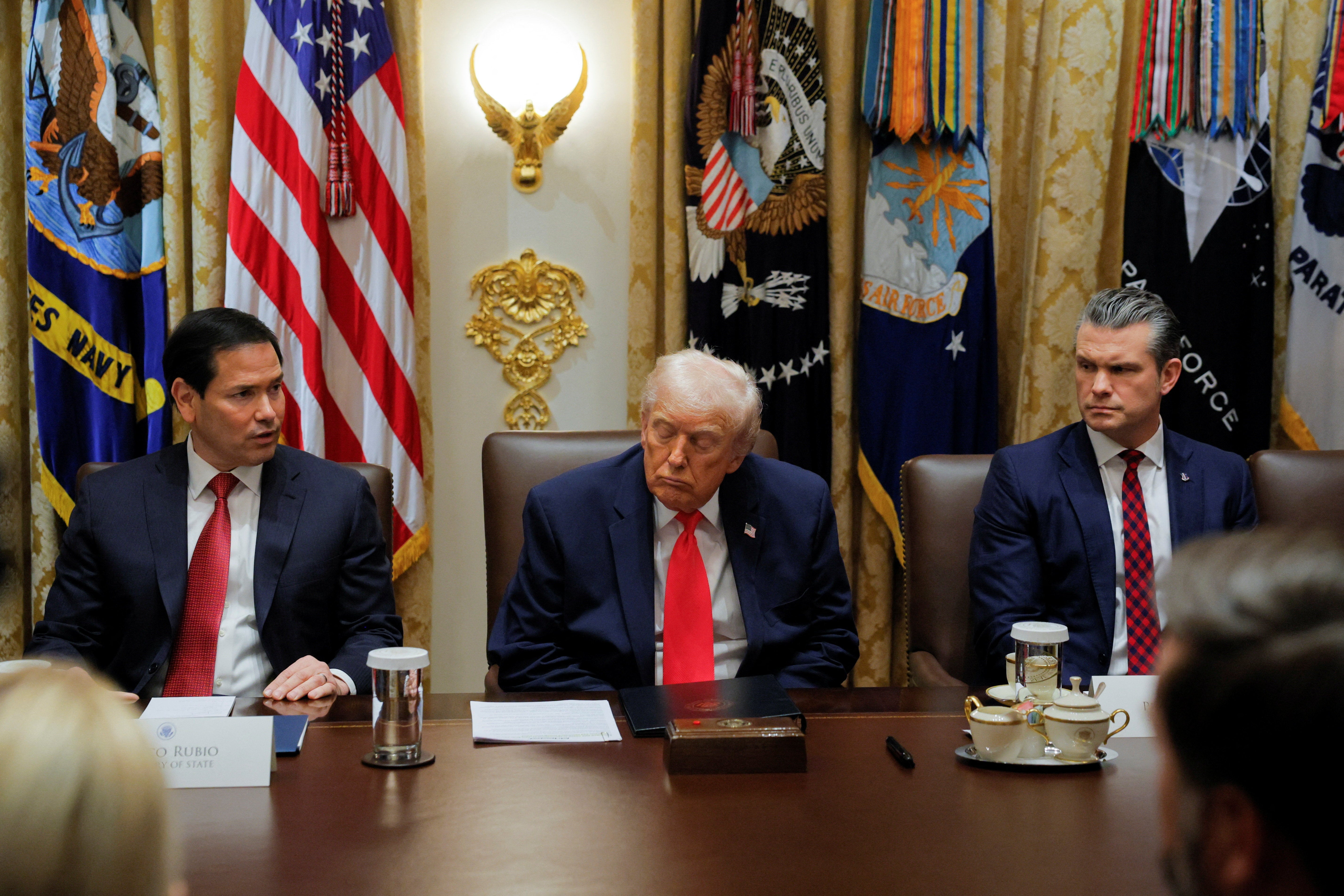 Trump appeared to doze off at a recent Cabinet meeting