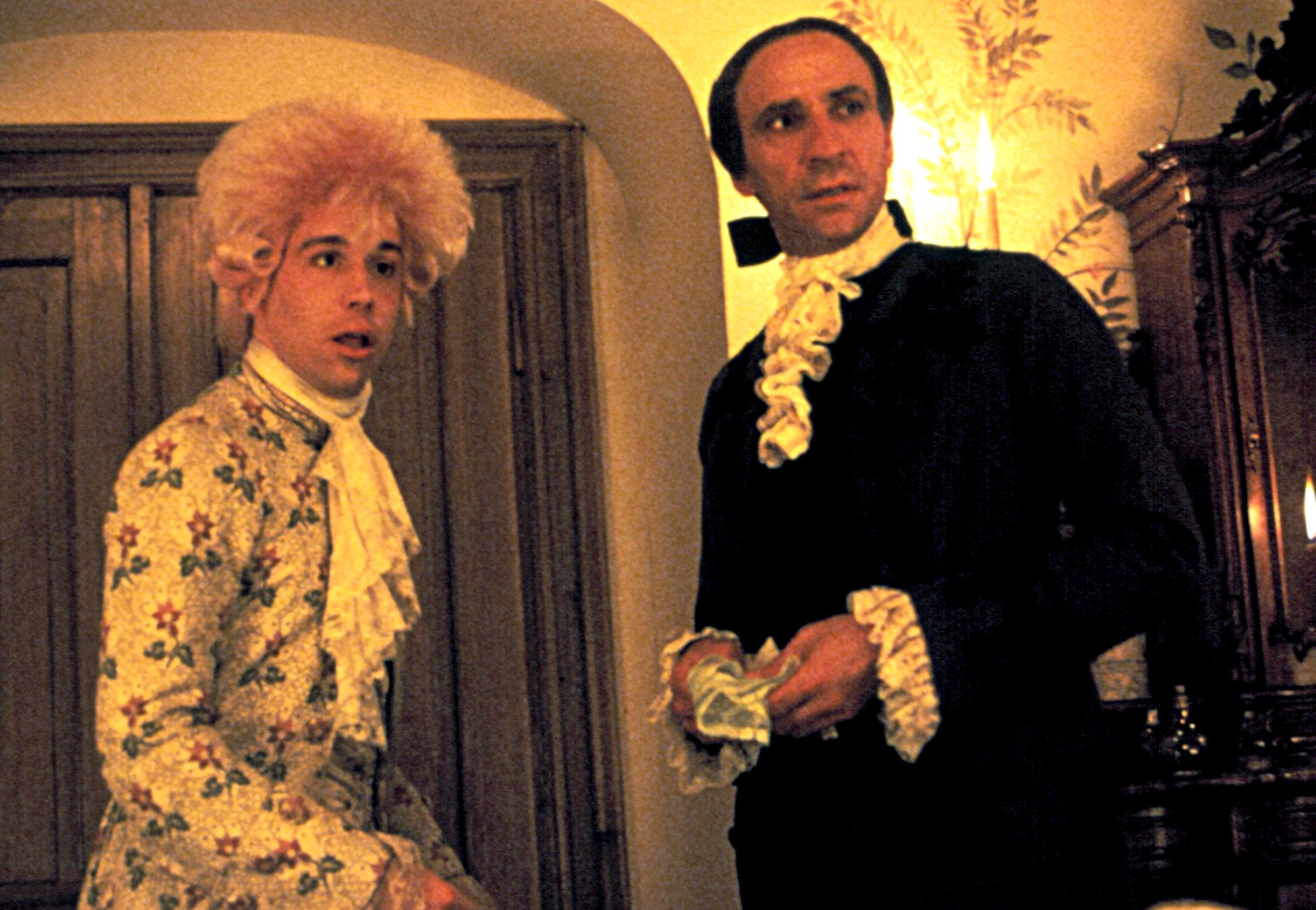 Genius versus mediocrity: Mozart and Salieri, as played by Tom Hulce and F Murray Abraham in the 1984 film