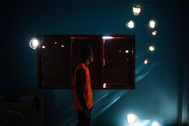 <p>Wicha Chamdam, 53, stands inside his bedroom during an interview with Reuters at his damaged house amid deadly clashes between Thailand and Cambodia along a disputed border area in Sa Kaeo province, Thailand</p>
