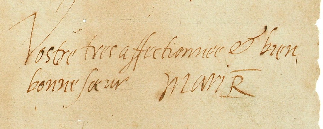 Mary wrote the letter six hours before her execution in 1587