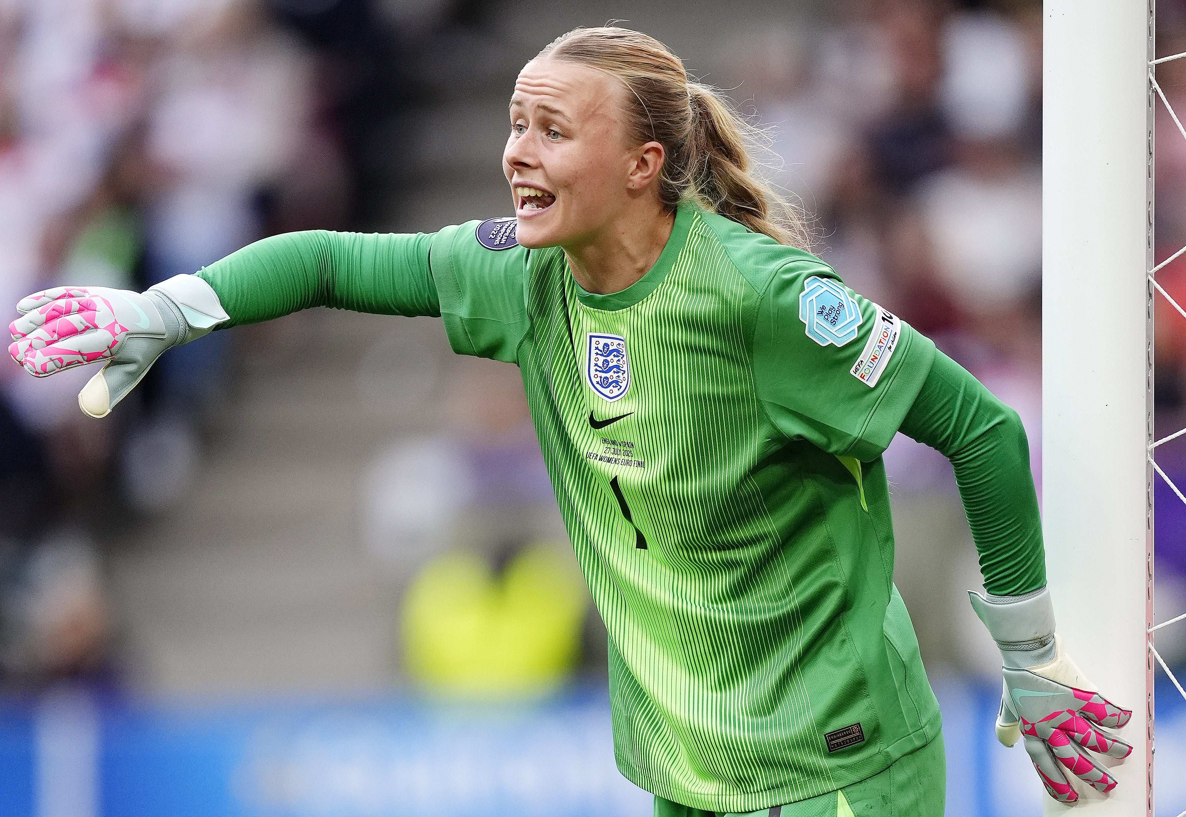 <p>England goalkeeper Hannah Hampton has won a major award (Nick Potts/PA)</p>