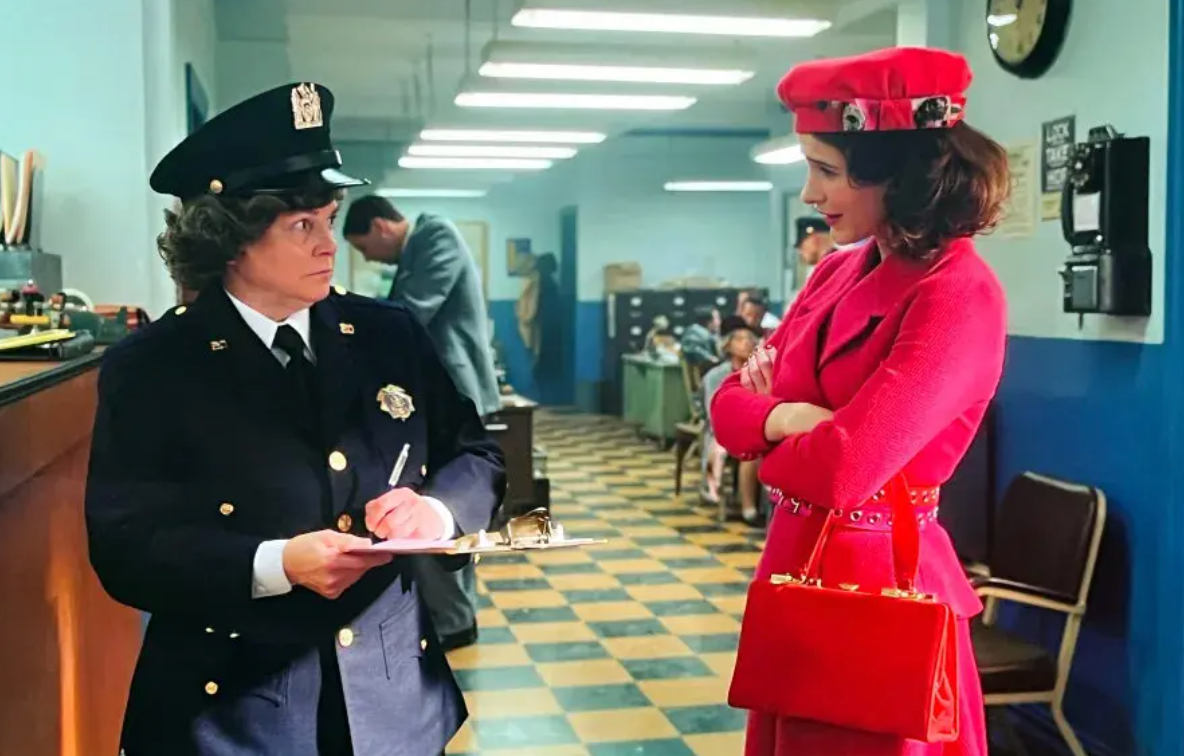 Davis (left) played a police officer in ‘The Marvelous Mrs. Maisel’