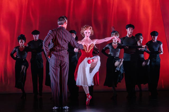 <p>Dancer Ashley Shaw shows the burning intensity of the heroine’s ambition</p>