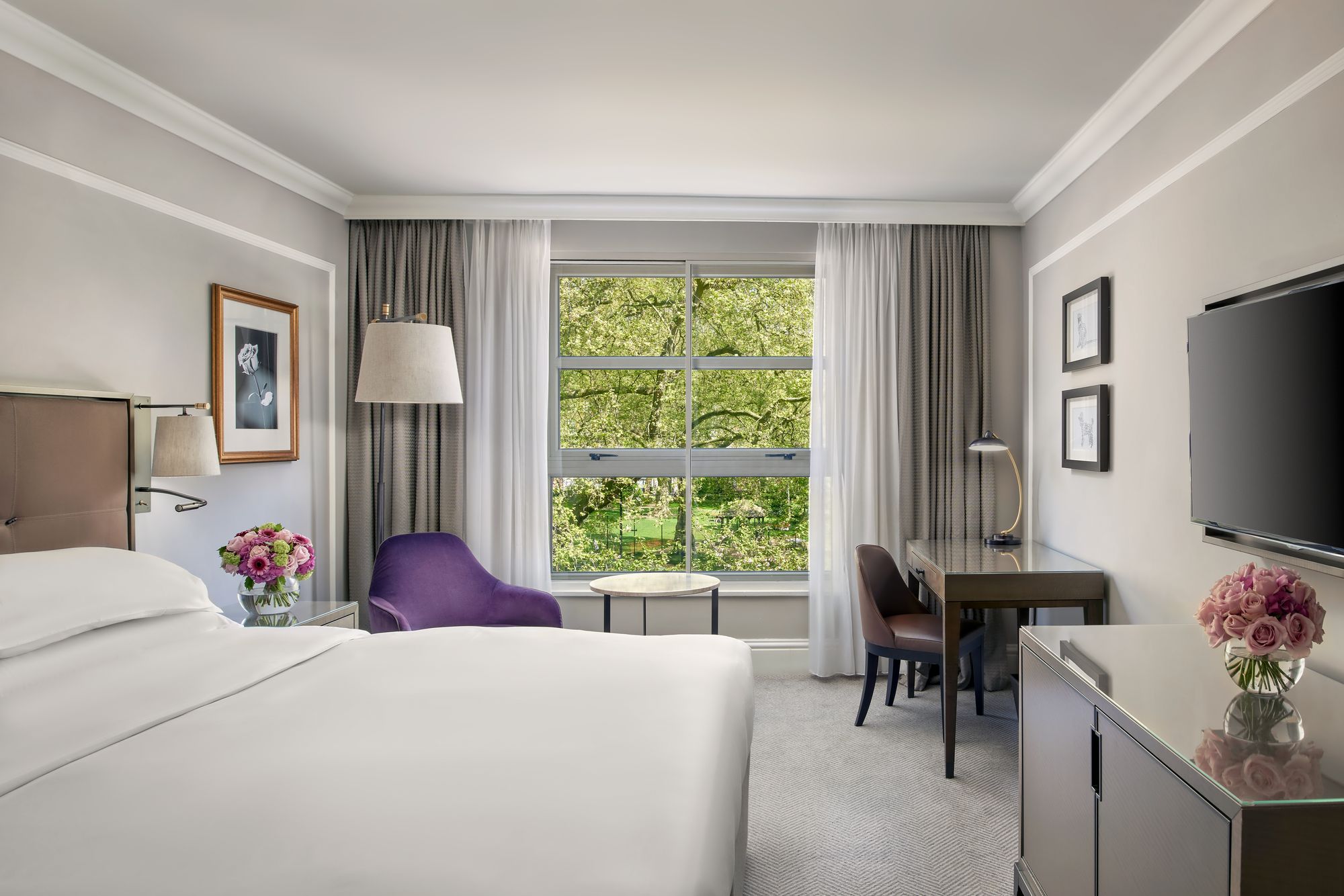 Some rooms look out onto Portman Square Garden