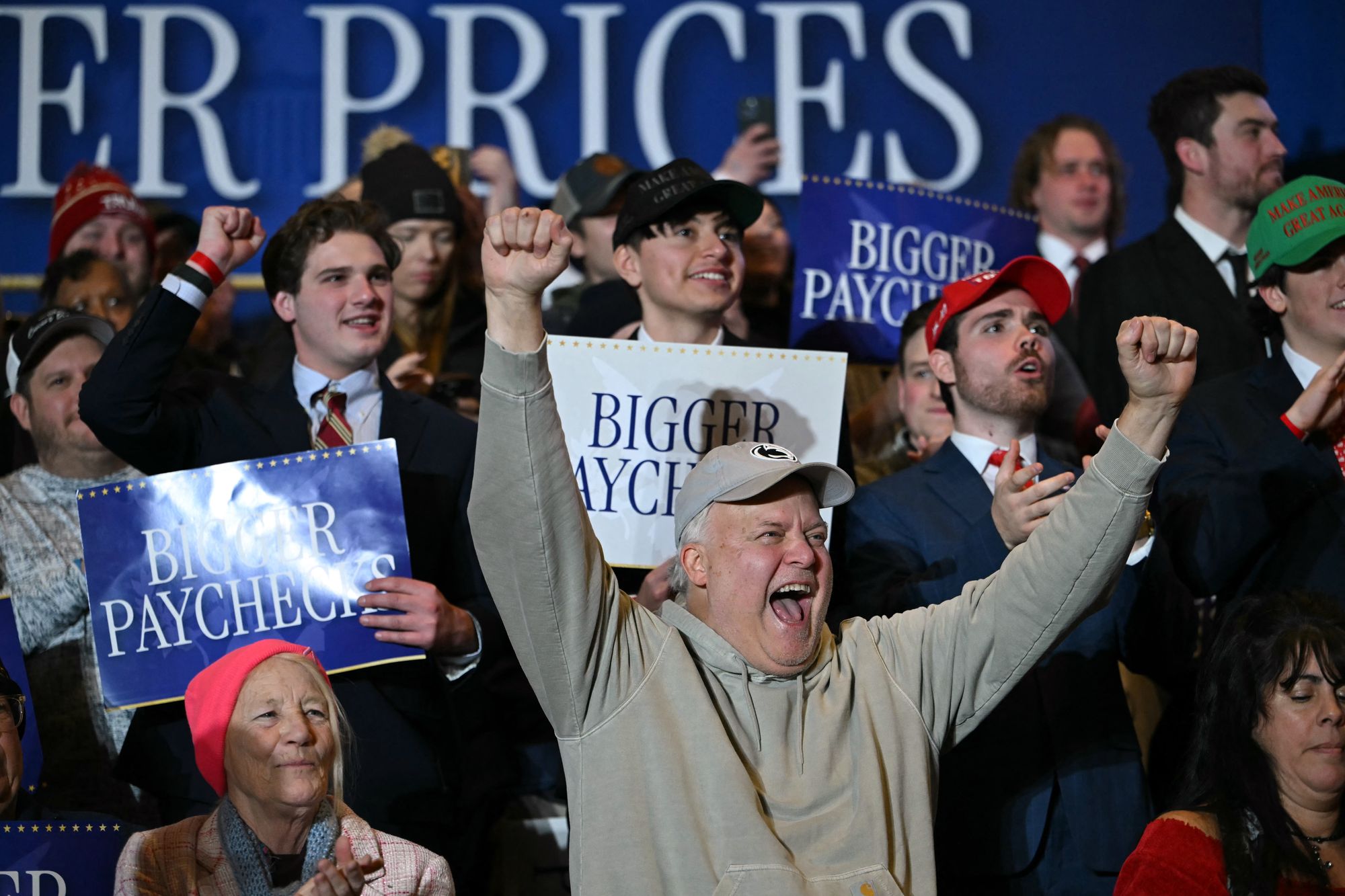 Attendees at Trump's affordability rally in Mount Pocono, Pennsylvania, on December 9