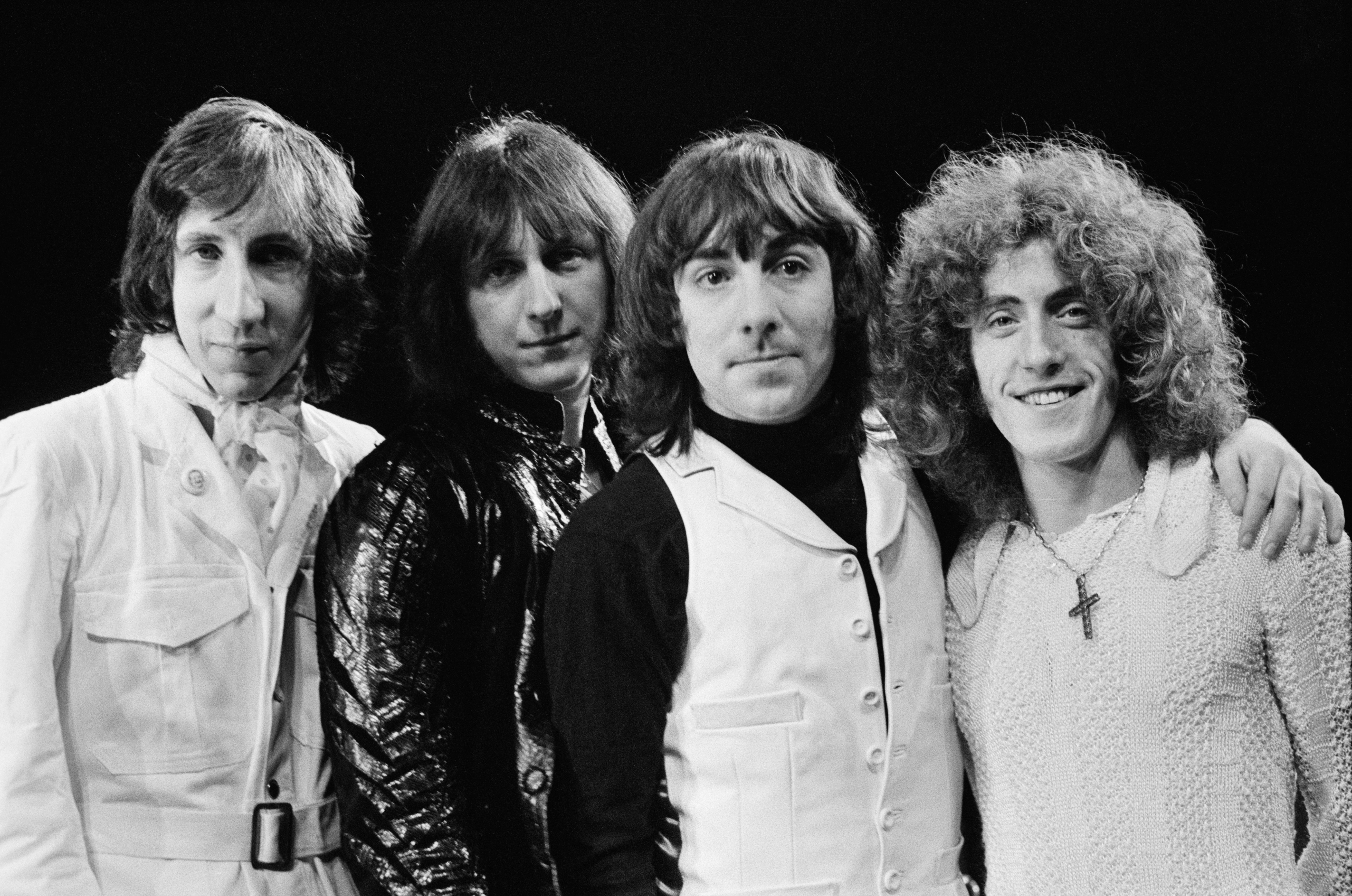 Pete Townshend, John Entwistle, Keith Moon and Roger Daltrey of The Who at the London Coliseum, a couple of weeks before Christmas 1969. On the original LP version of their ambitious rock opera Tommy, “Christmas” opened the second of the album’s four sides