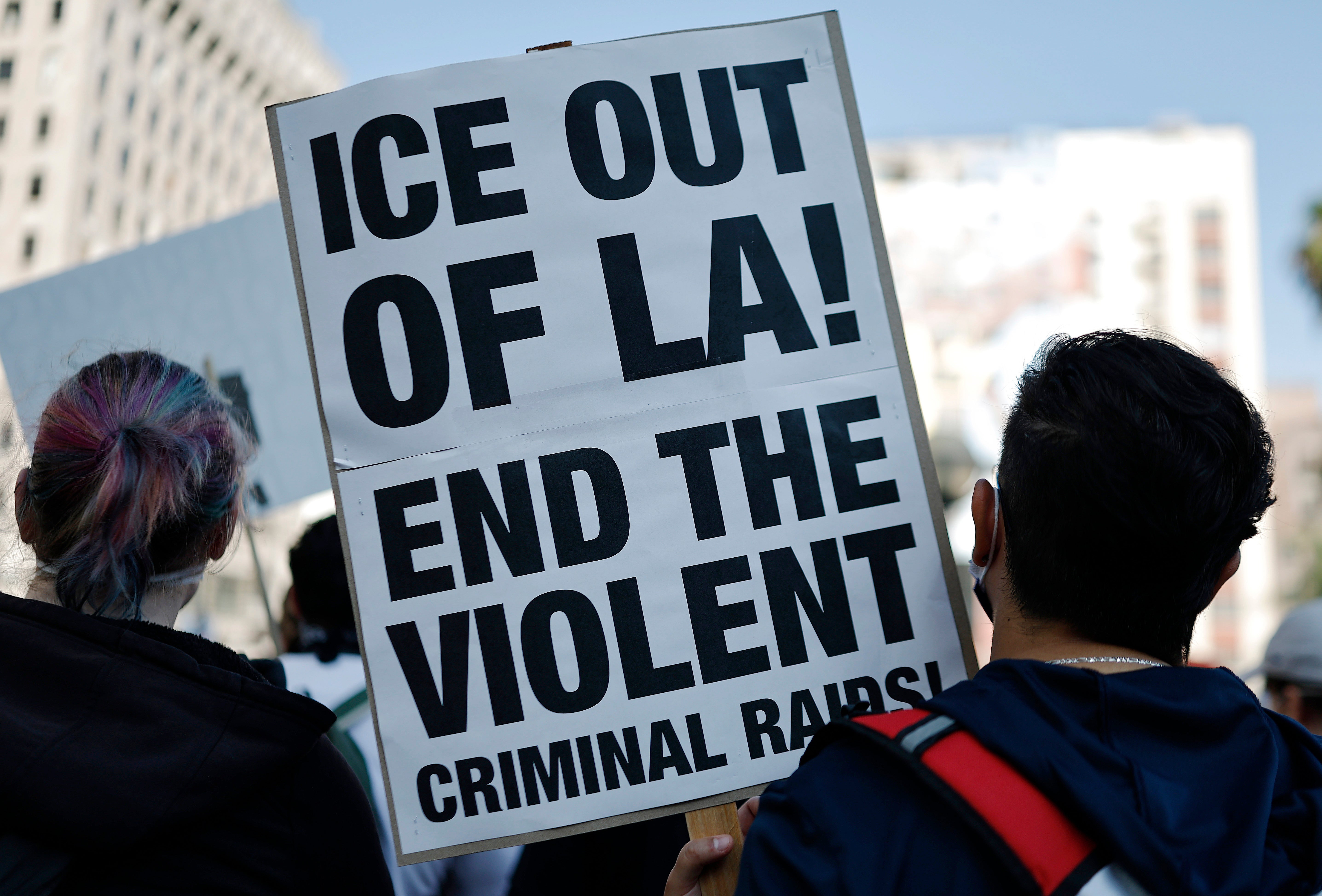 <p>Officials in Los Angeles are looking to create “ICE-free” zones that would prevent federal immigration officials from working in county-owned spaces</p>
