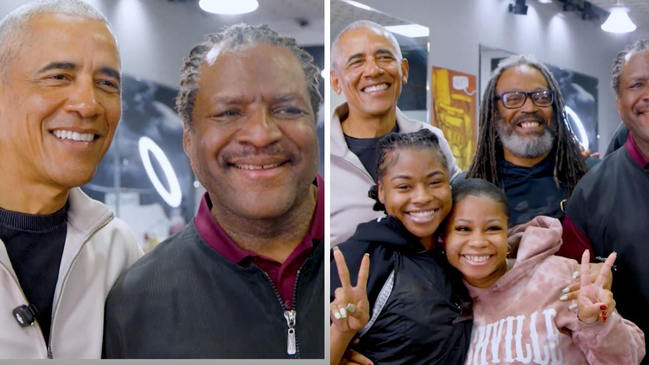 Obama revisits old barbershop to get a haircut during Chicago trip
