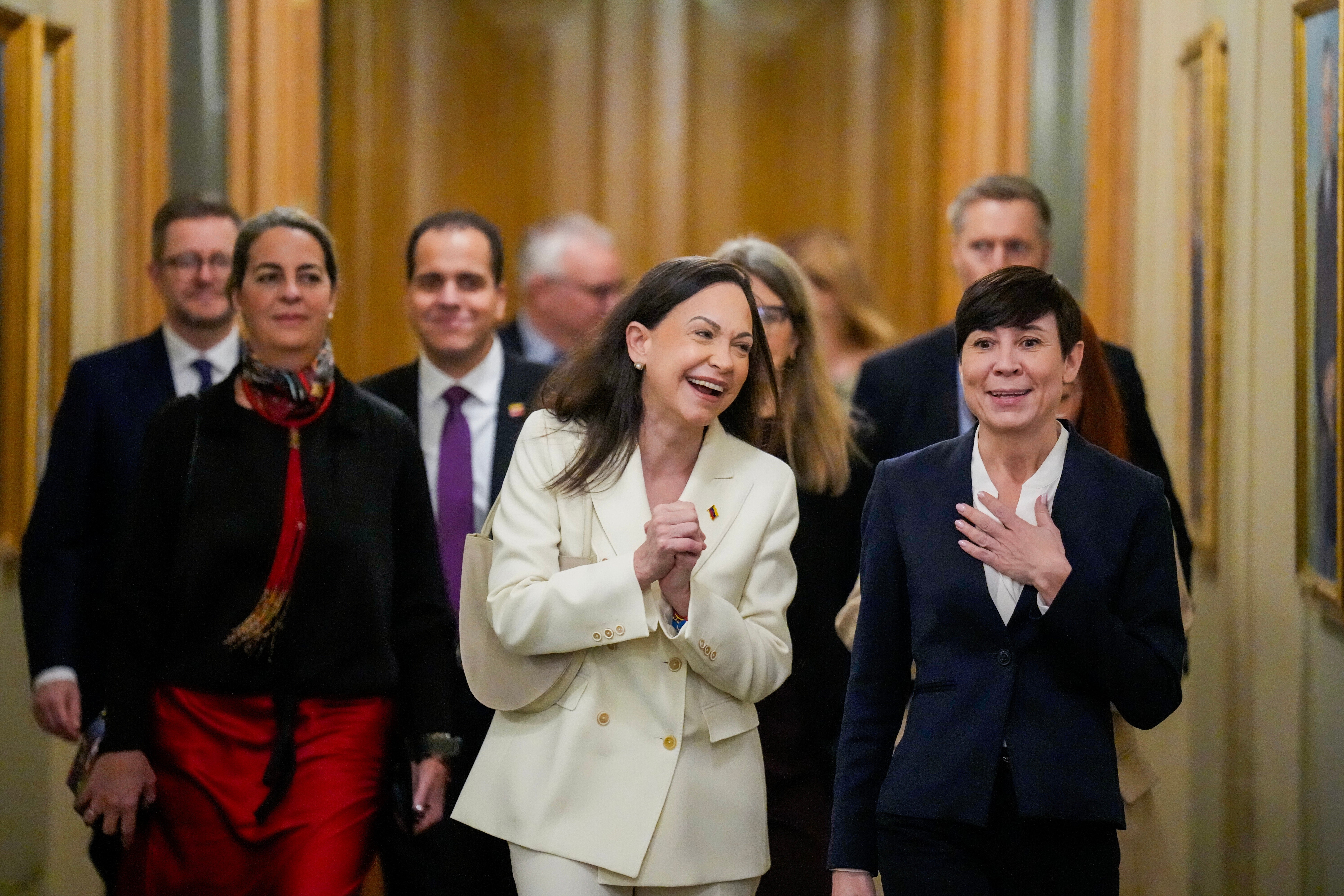 Maria Corina Machado, Nobel Peace Prize recipient, backed Donald Trump’s escalating military campaign in the Caribbean on Sunday