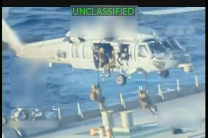 The United States sent special forces with helicopters to intercept an oil tanker off Venezuela, it was announced on Wednesday