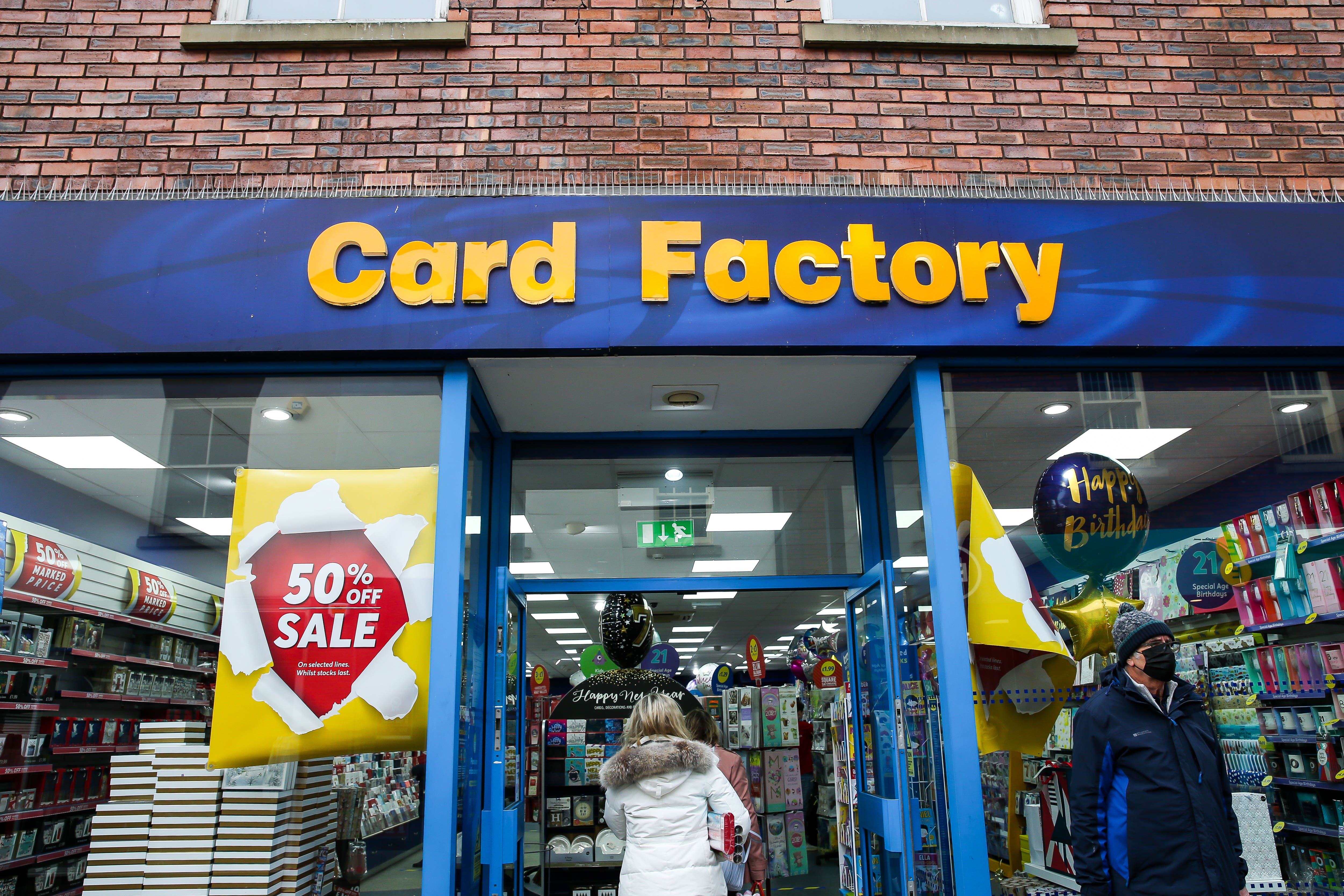 Card Factory has warned over profits in the face of weak high street footfall (Barrington Coombs/PA)