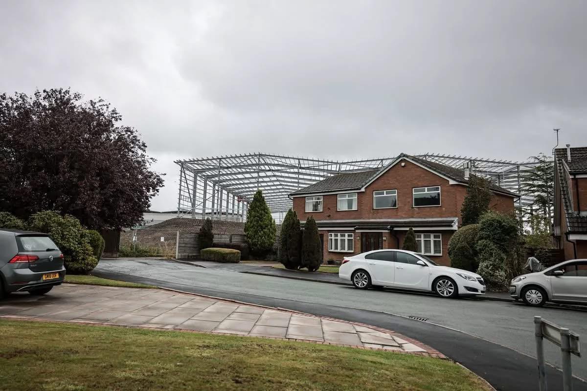 The Astley warehouse development pictured earlier this year, as construction began